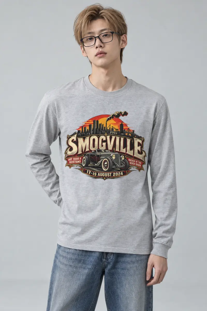 "Smogville Hot Rods" Unisex Longsleeve T-shirt
