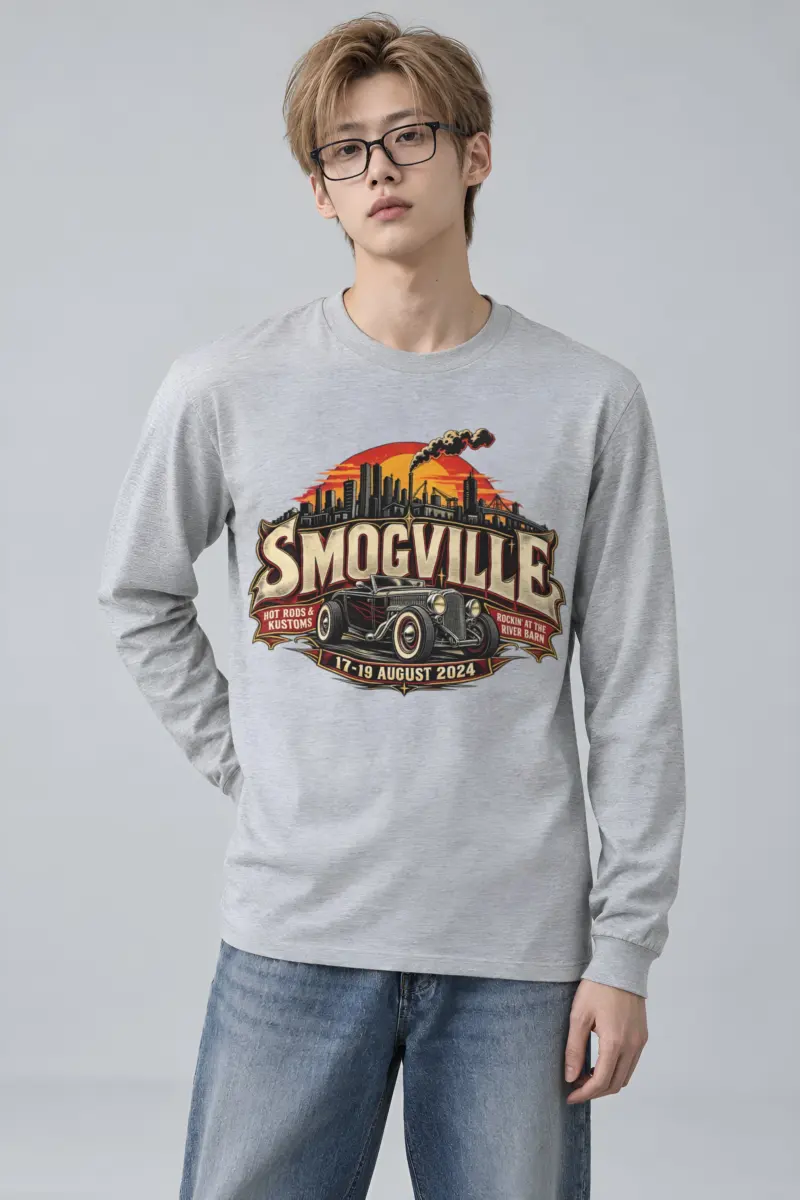 "Smogville Hot Rods" Unisex Longsleeve T-shirt