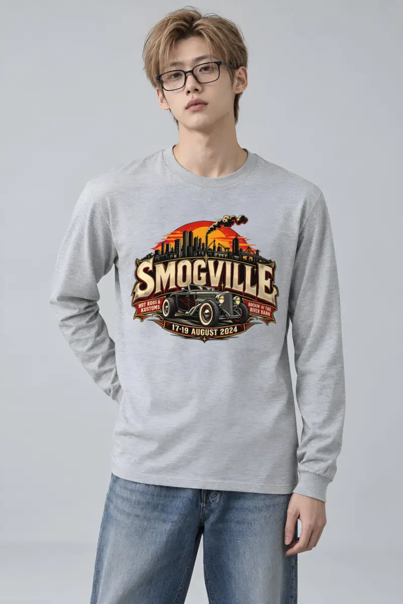 "Smogville Hot Rods" Unisex Longsleeve T-shirt