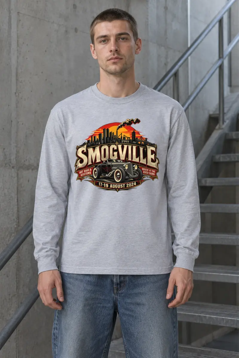 "Smogville Hot Rods" Unisex Longsleeve T-shirt