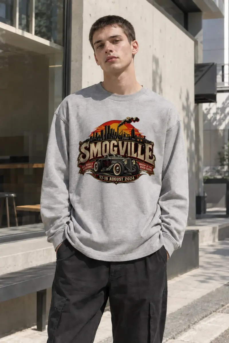 "Smogville Hot Rods" Unisex Longsleeve T-shirt | Gildan 2400