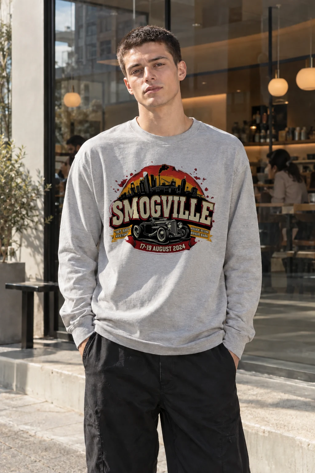 "Smogville Hot Rods" Unisex Longsleeve T-shirt | Gildan 2400