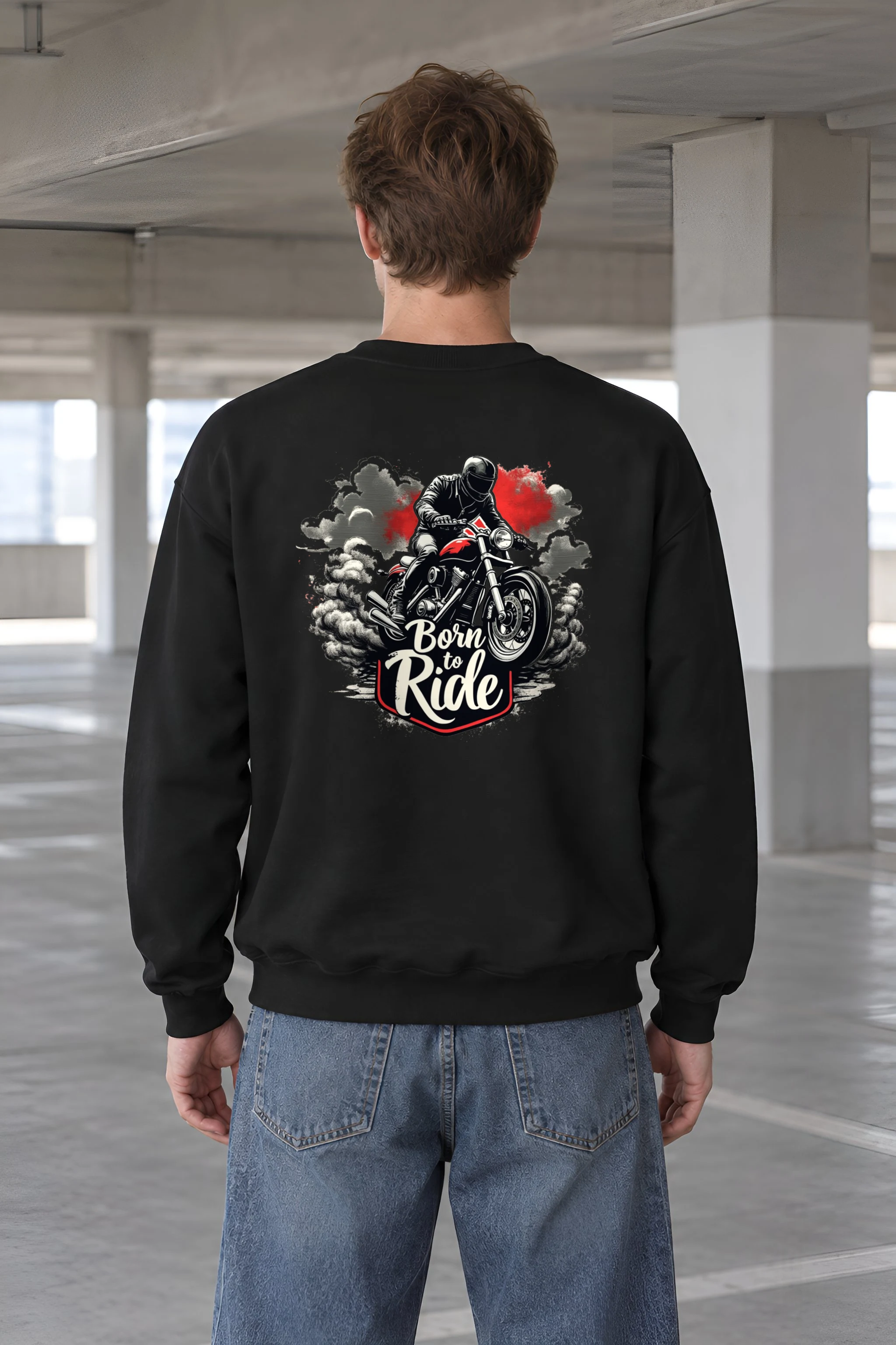 "Smoke Line Rider" Heavy Blend Unisex Crewneck Sweatshirt