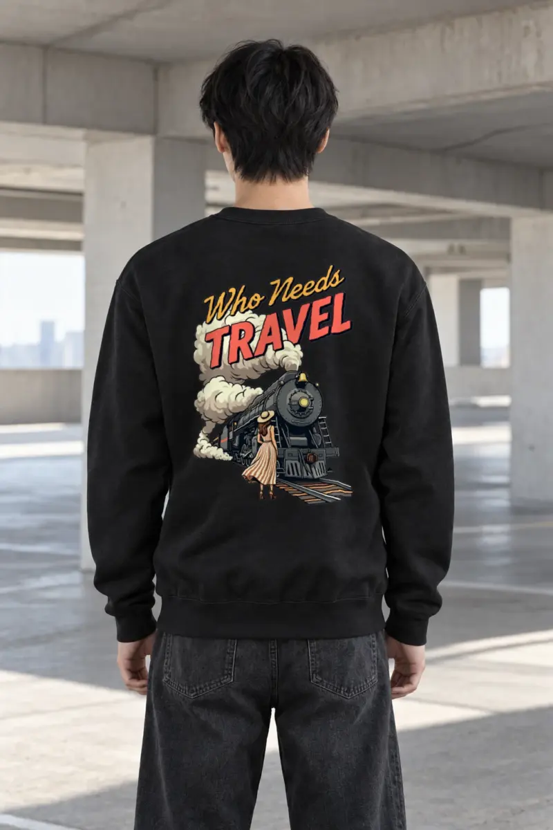 "Smoke Signal Express" Heavy Blend Unisex Crewneck Sweatshirt | Gildan 18000
