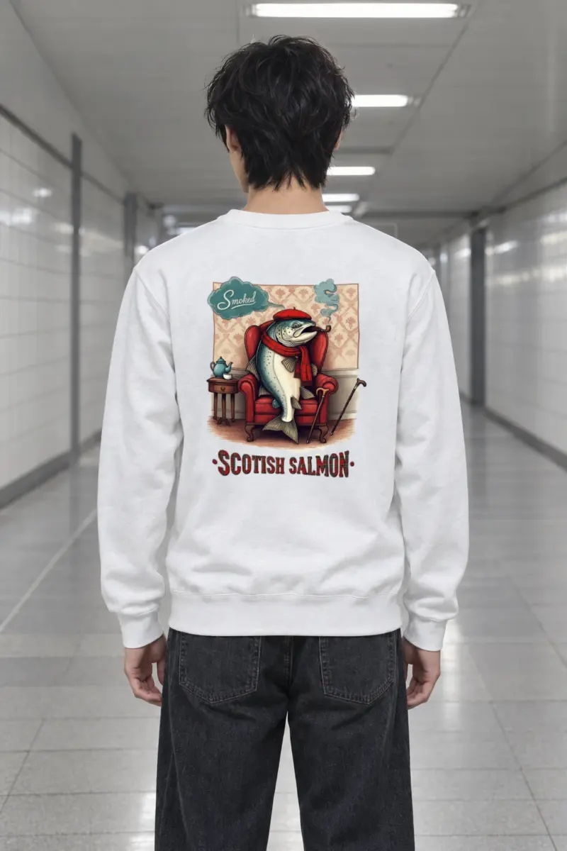 "Smoked Scottish Salmon" Heavy Blend Unisex Crewneck Sweatshirt