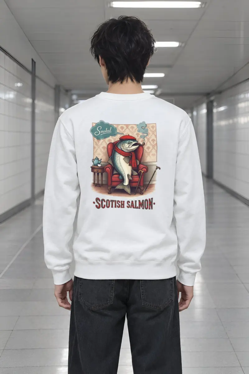 "Smoked Scottish Salmon" Heavy Blend Unisex Crewneck Sweatshirt