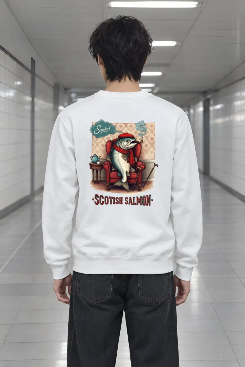 "Smoked Scottish Salmon" Heavy Blend Unisex Crewneck Sweatshirt