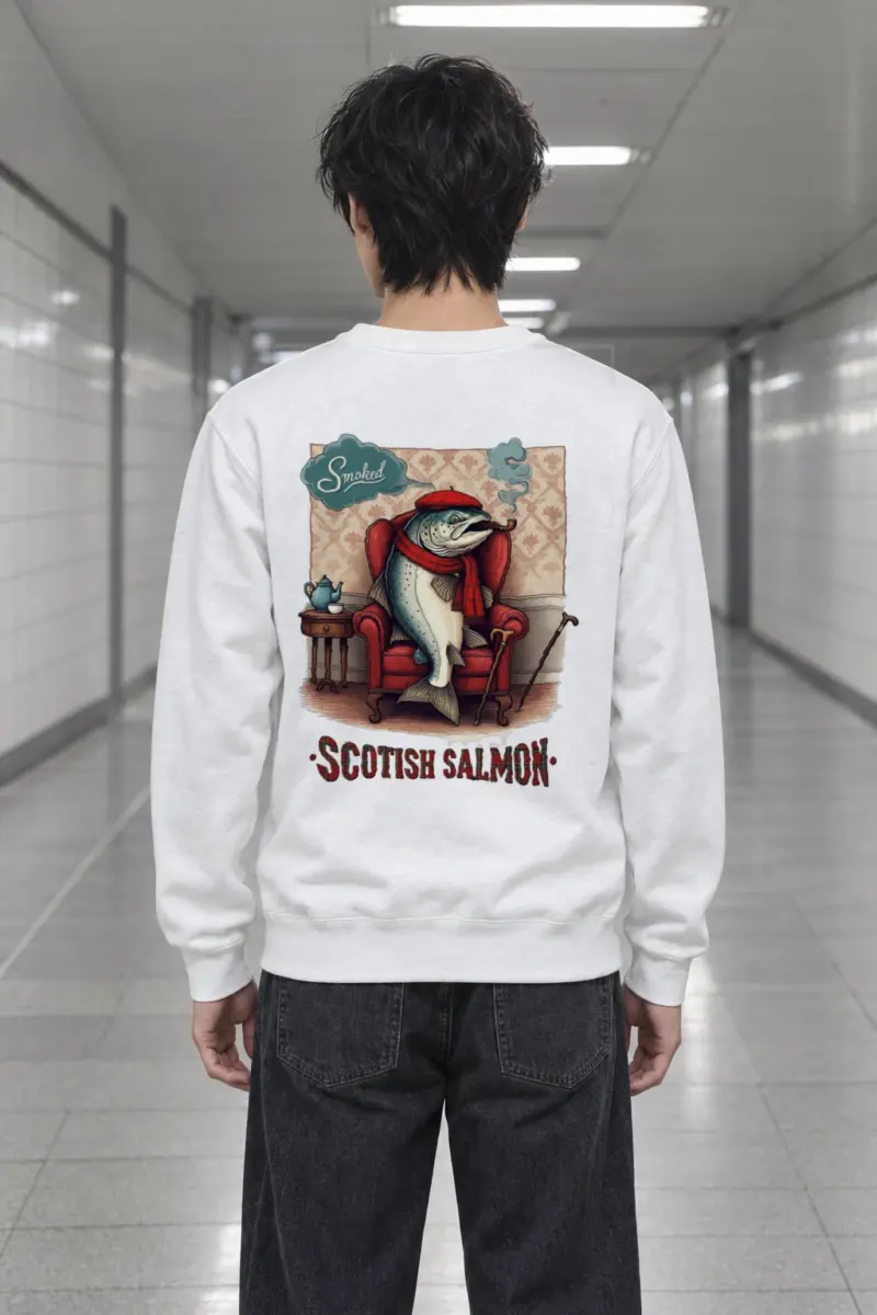 "Smoked Scottish Salmon" Heavy Blend Unisex Crewneck Sweatshirt