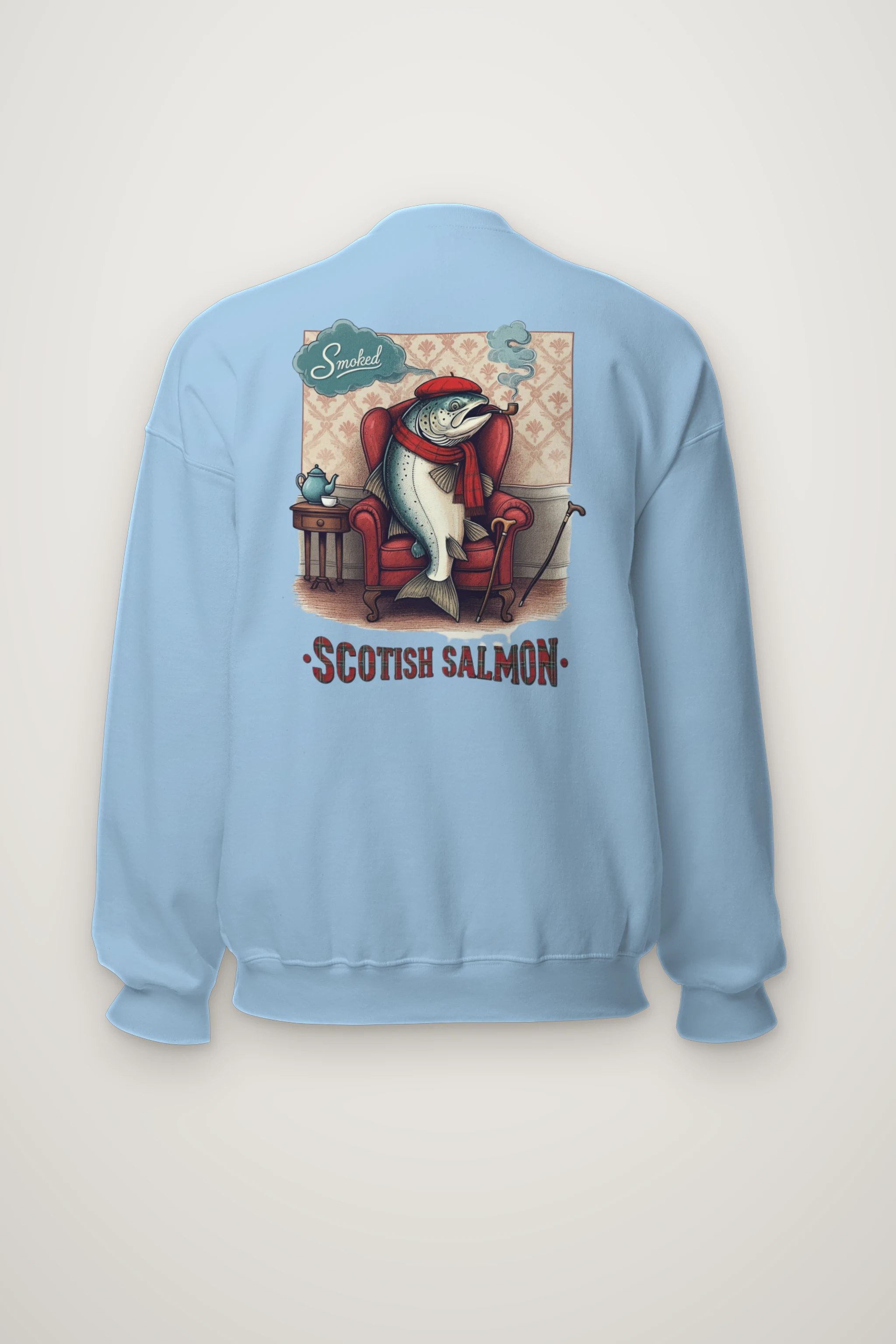"Smoked Scottish Salmon" Heavy Blend Unisex Crewneck Sweatshirt