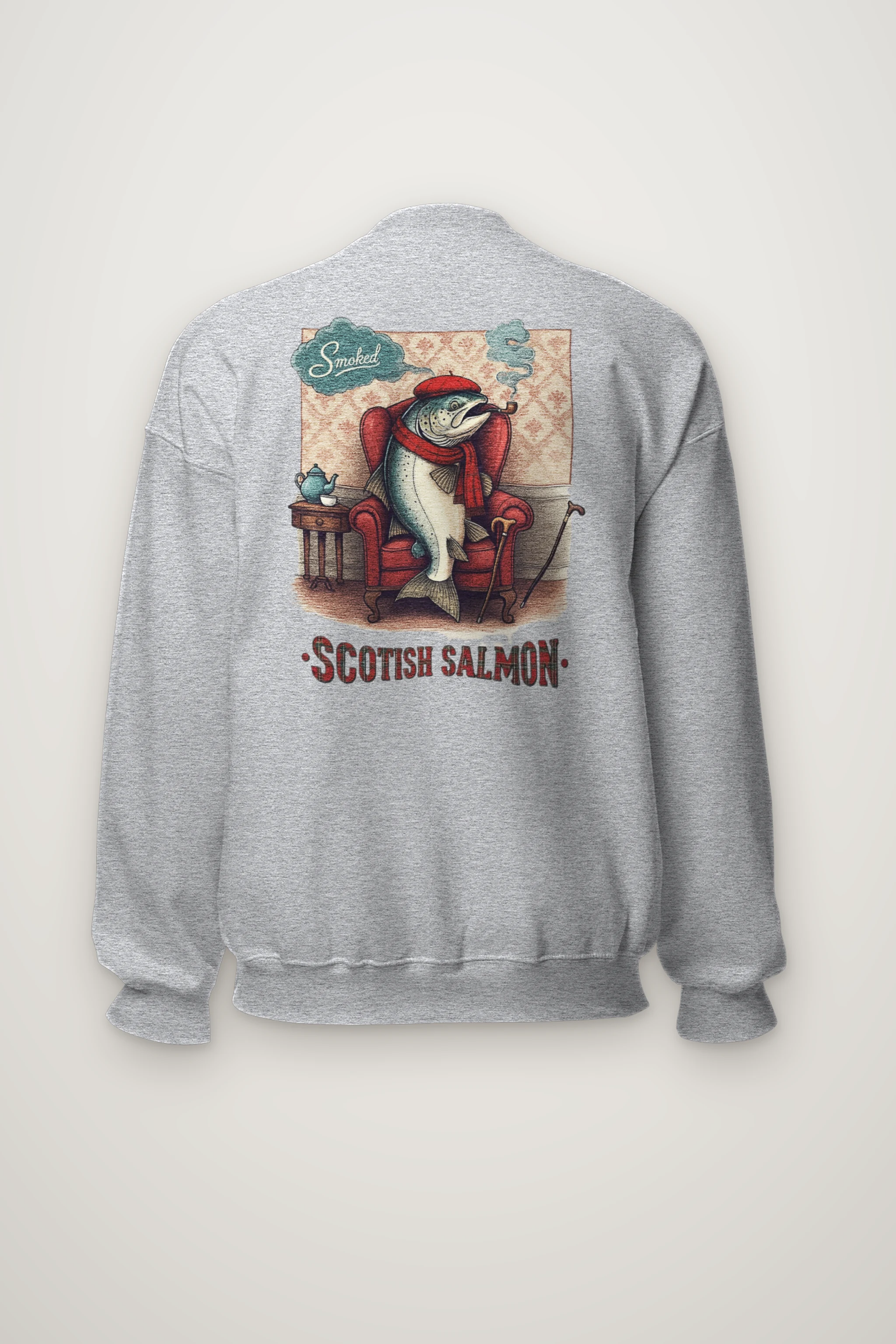 "Smoked Scottish Salmon" Heavy Blend Unisex Crewneck Sweatshirt