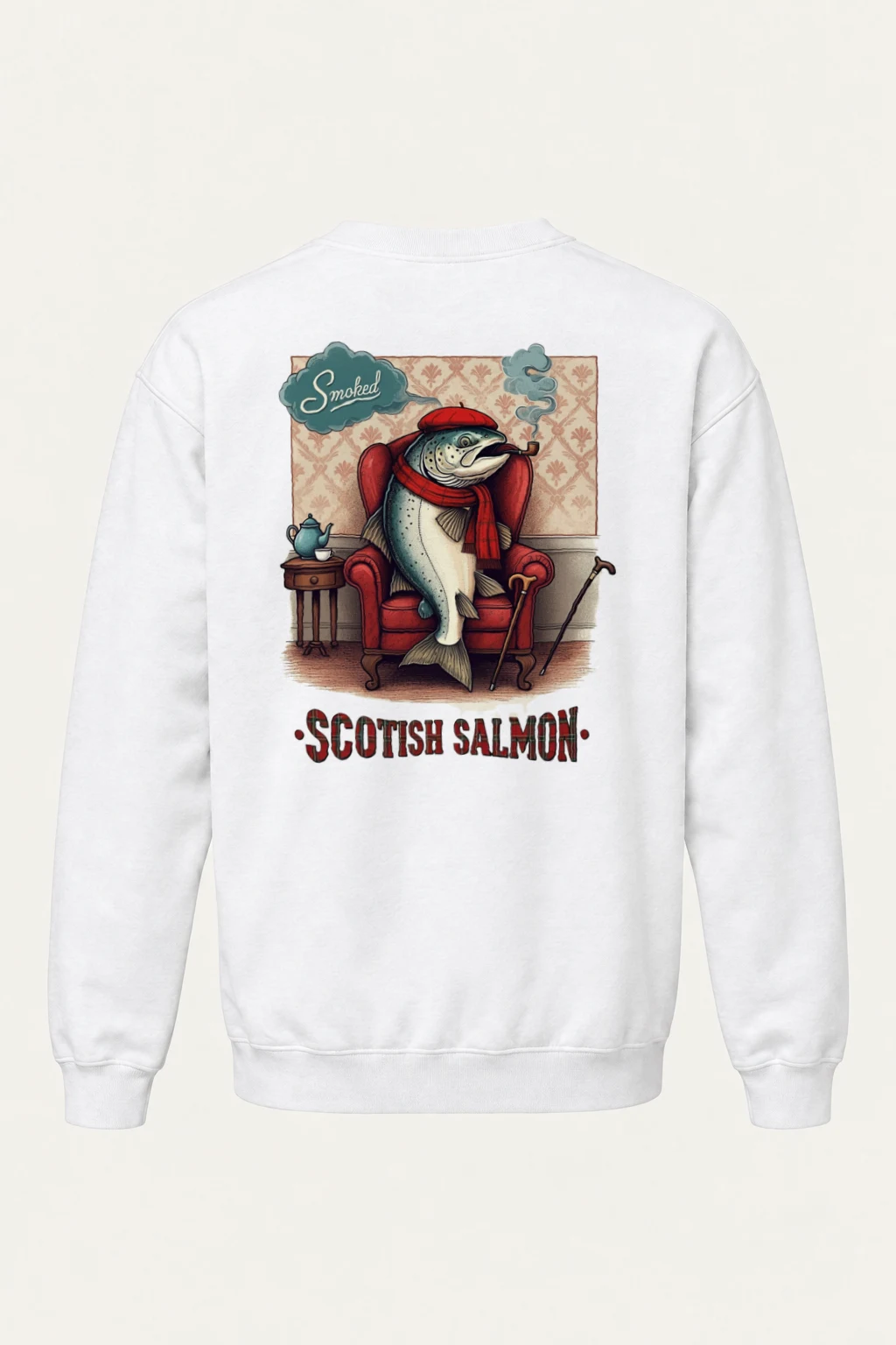 "Smoked Scottish Salmon" Heavy Blend Unisex Crewneck Sweatshirt | Gildan 18000