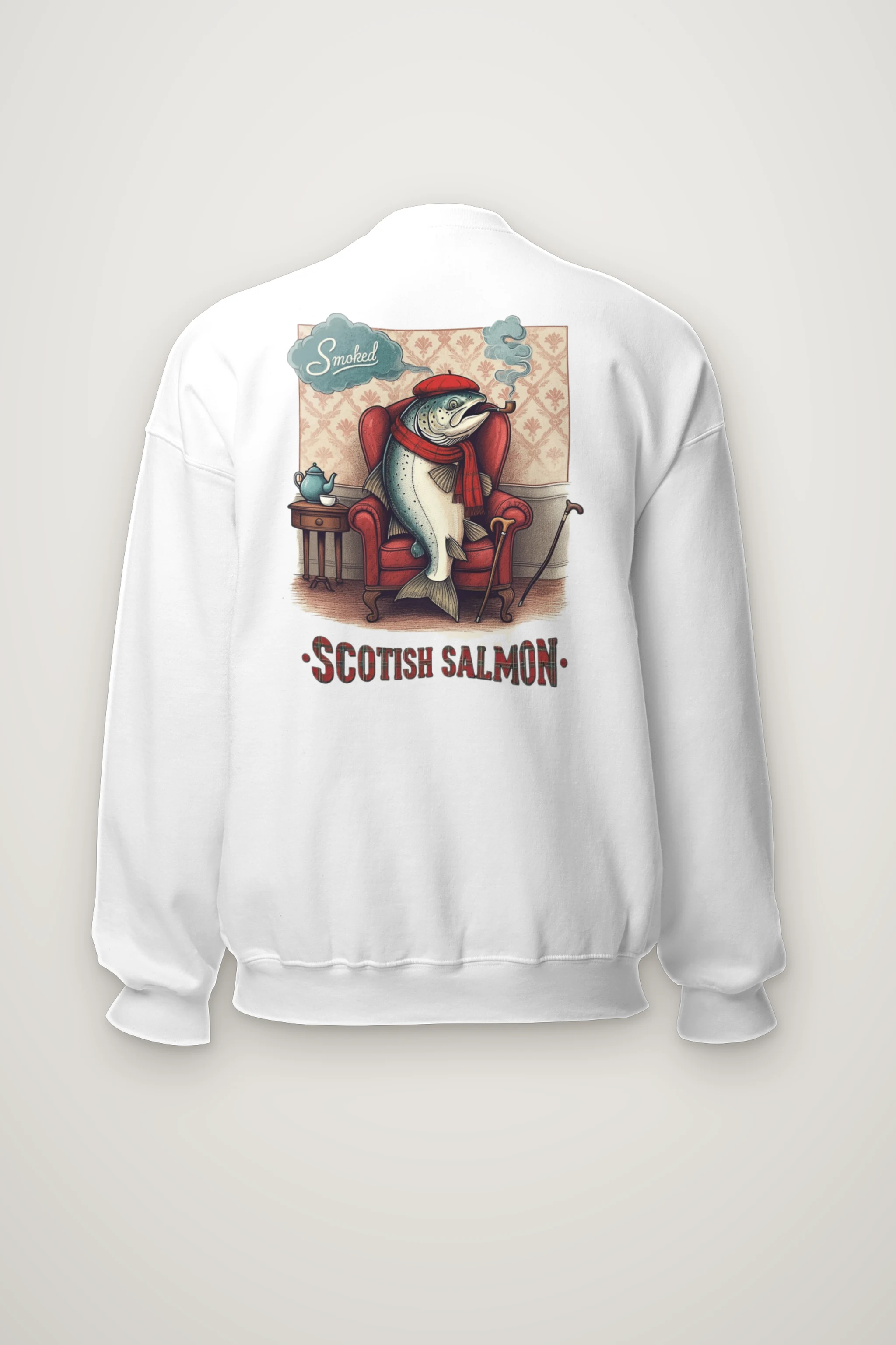 "Smoked Scottish Salmon" Heavy Blend Unisex Crewneck Sweatshirt