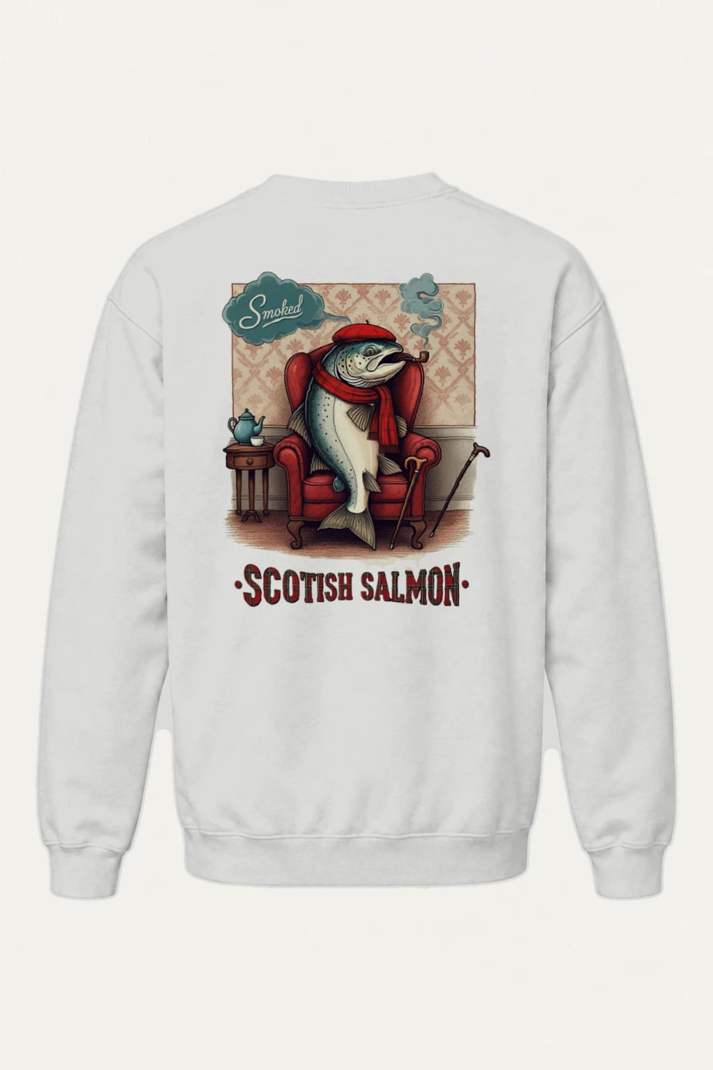 "Smoked Scottish Salmon" Heavy Blend Unisex Crewneck Sweatshirt | Gildan 18000