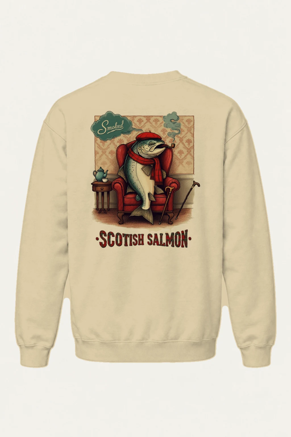 "Smoked Scottish Salmon" Heavy Blend Unisex Crewneck Sweatshirt | Gildan 18000