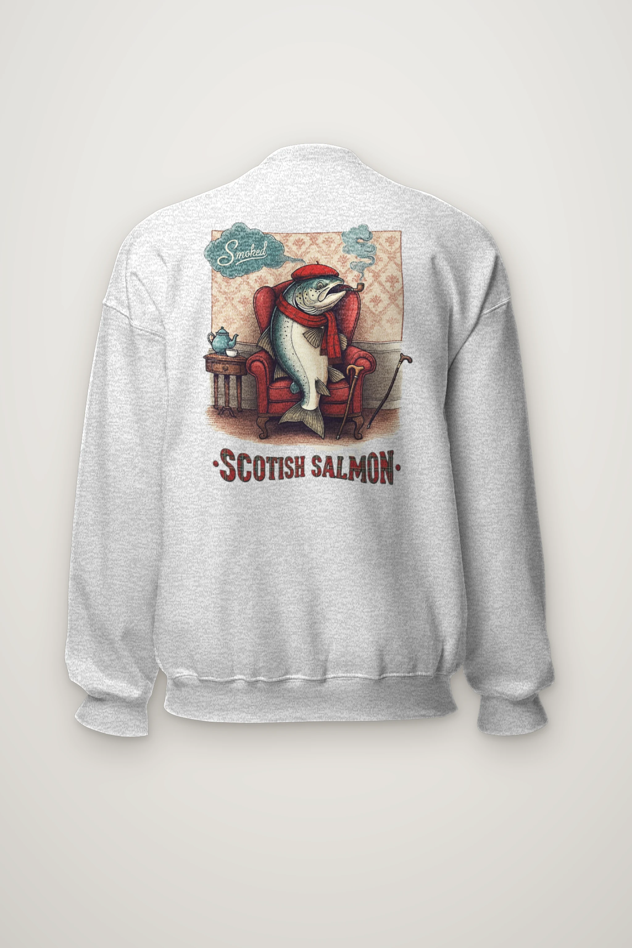 "Smoked Scottish Salmon" Heavy Blend Unisex Crewneck Sweatshirt