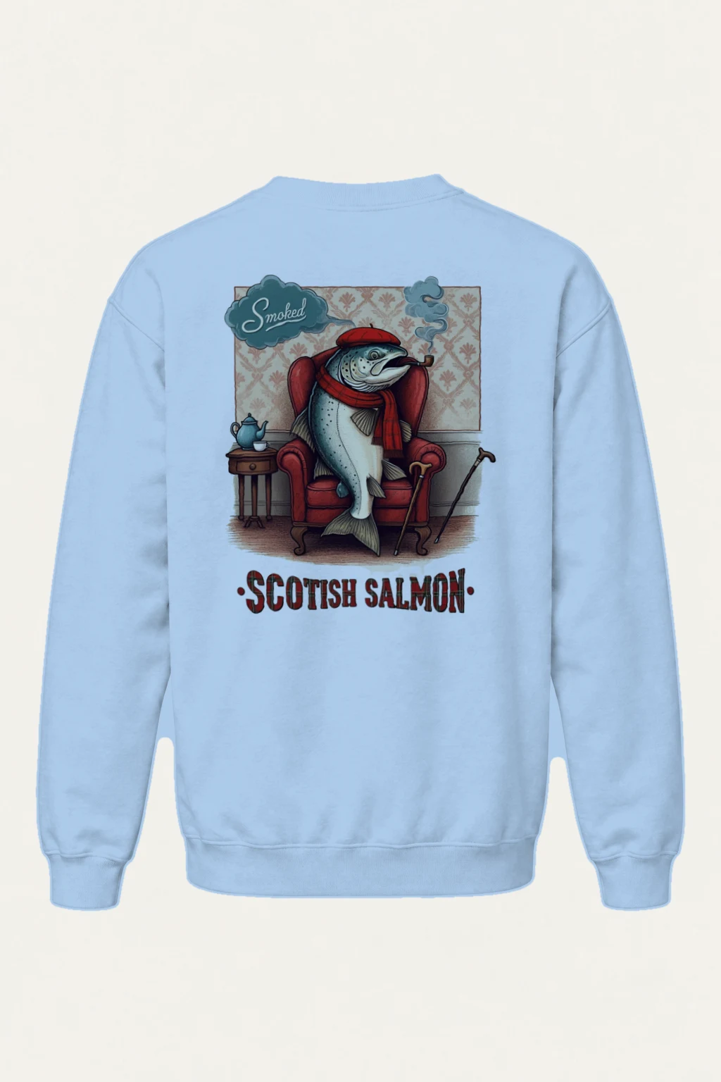 "Smoked Scottish Salmon" Heavy Blend Unisex Crewneck Sweatshirt | Gildan 18000