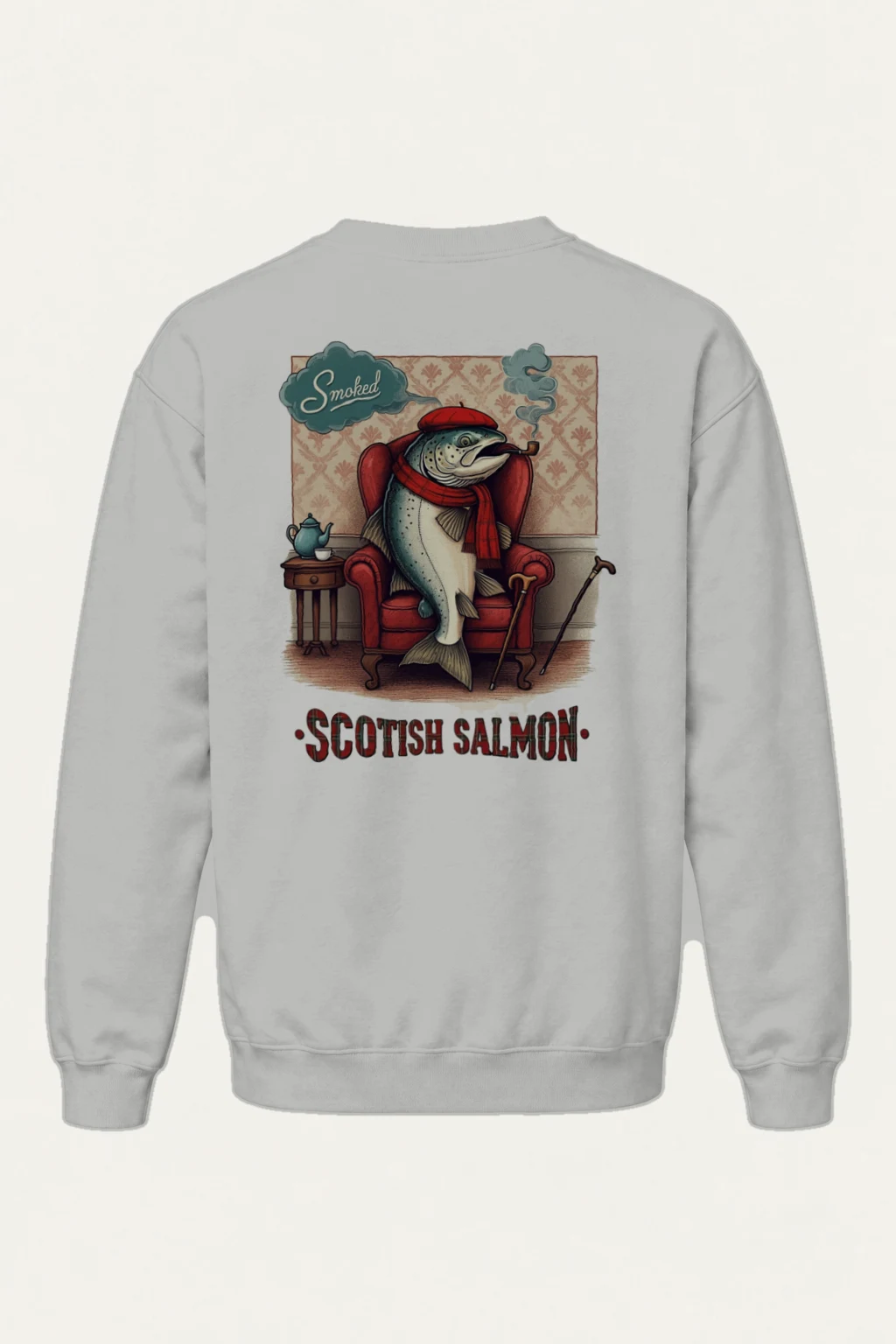 "Smoked Scottish Salmon" Heavy Blend Unisex Crewneck Sweatshirt | Gildan 18000
