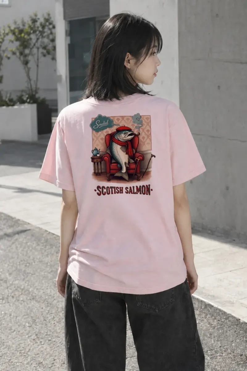 "Smoked Scottish Salmon" Heavyweight Unisex Crewneck T-shirt | Gildan 5000