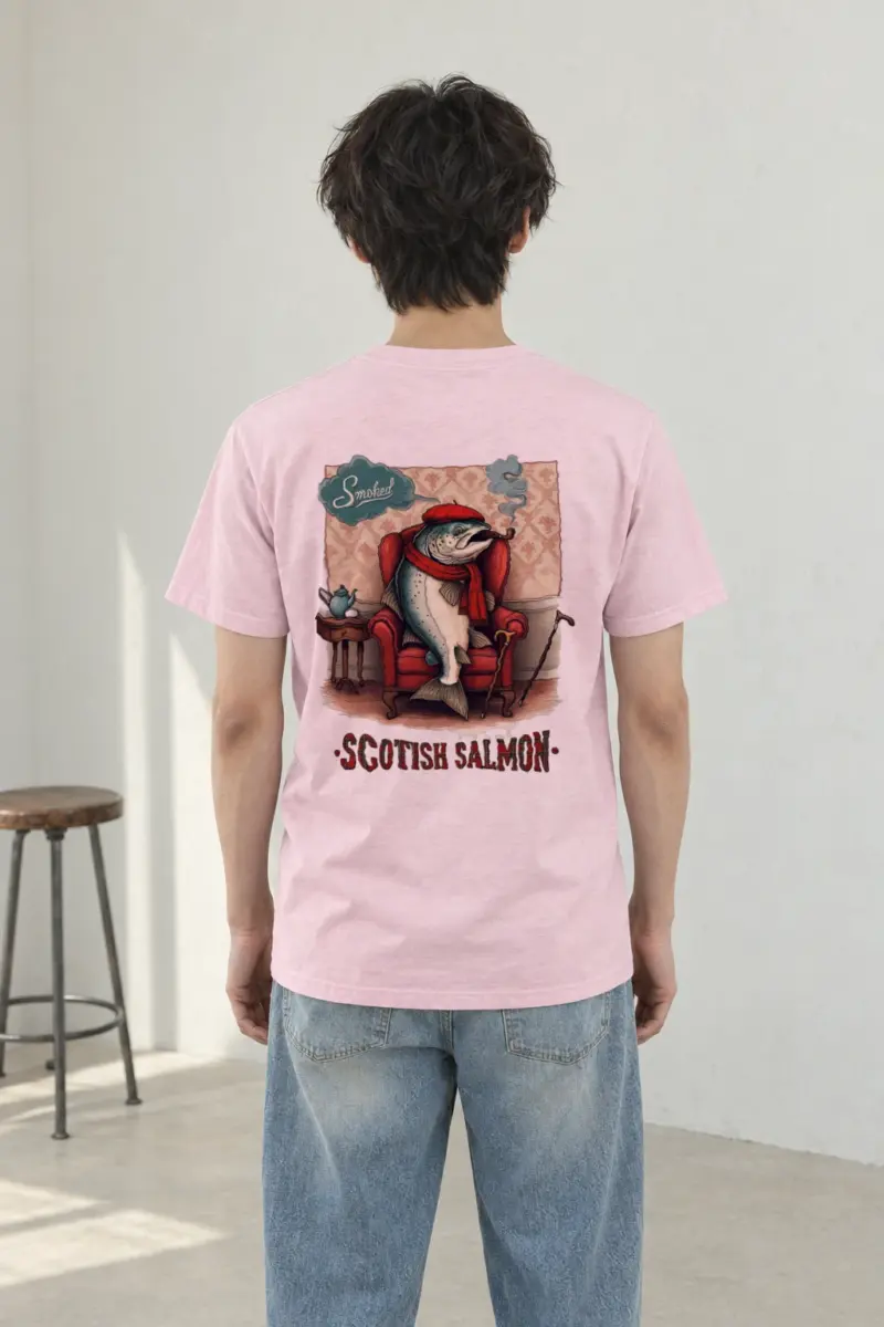 "Smoked Scottish Salmon" Heavyweight Unisex Crewneck T-shirt