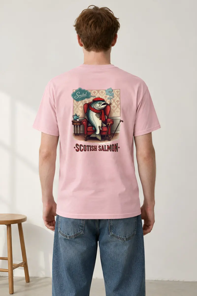"Smoked Scottish Salmon" Heavyweight Unisex Crewneck T-shirt