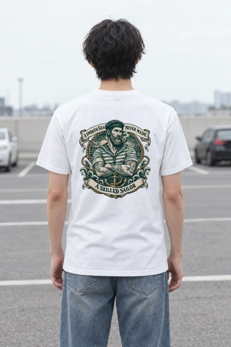 "Smooth Sea" Heavyweight Unisex Crewneck T-shirt