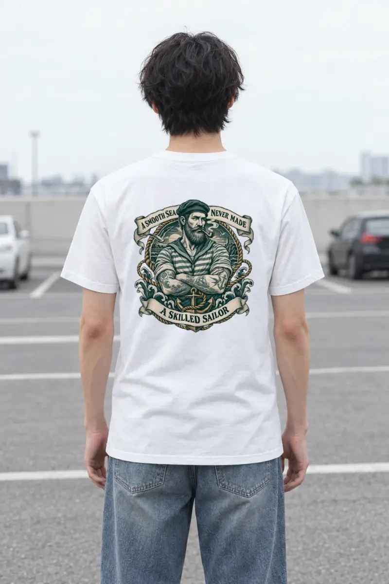"Smooth Sea" Heavyweight Unisex Crewneck T-shirt