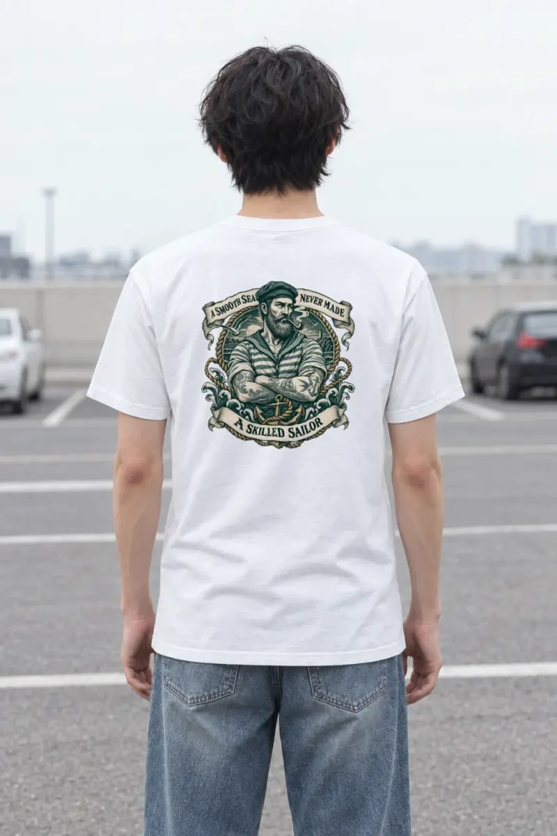 "Smooth Sea" Heavyweight Unisex Crewneck T-shirt