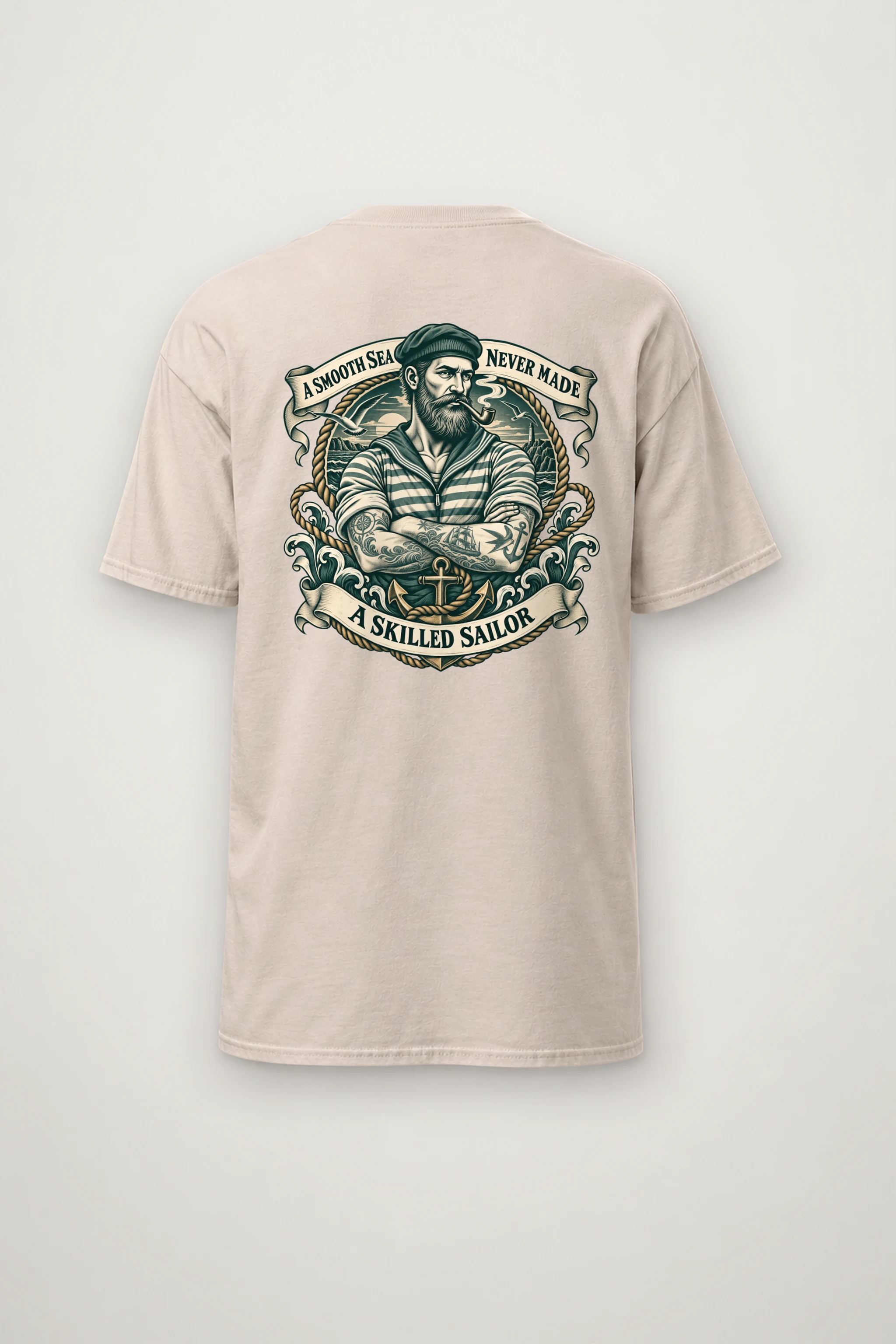 "Smooth Sea" Heavyweight Unisex Crewneck T-shirt