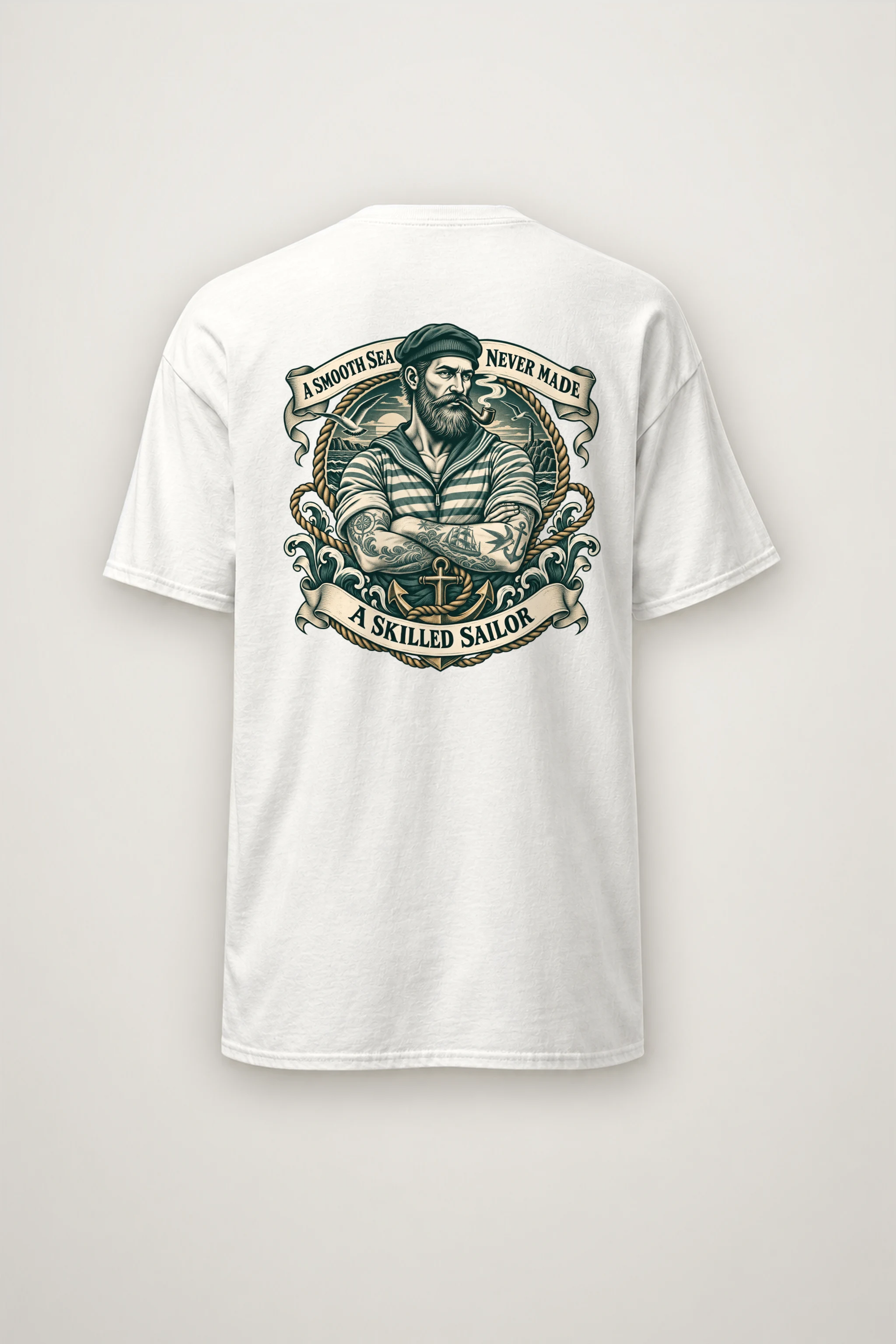 "Smooth Sea" Heavyweight Unisex Crewneck T-shirt