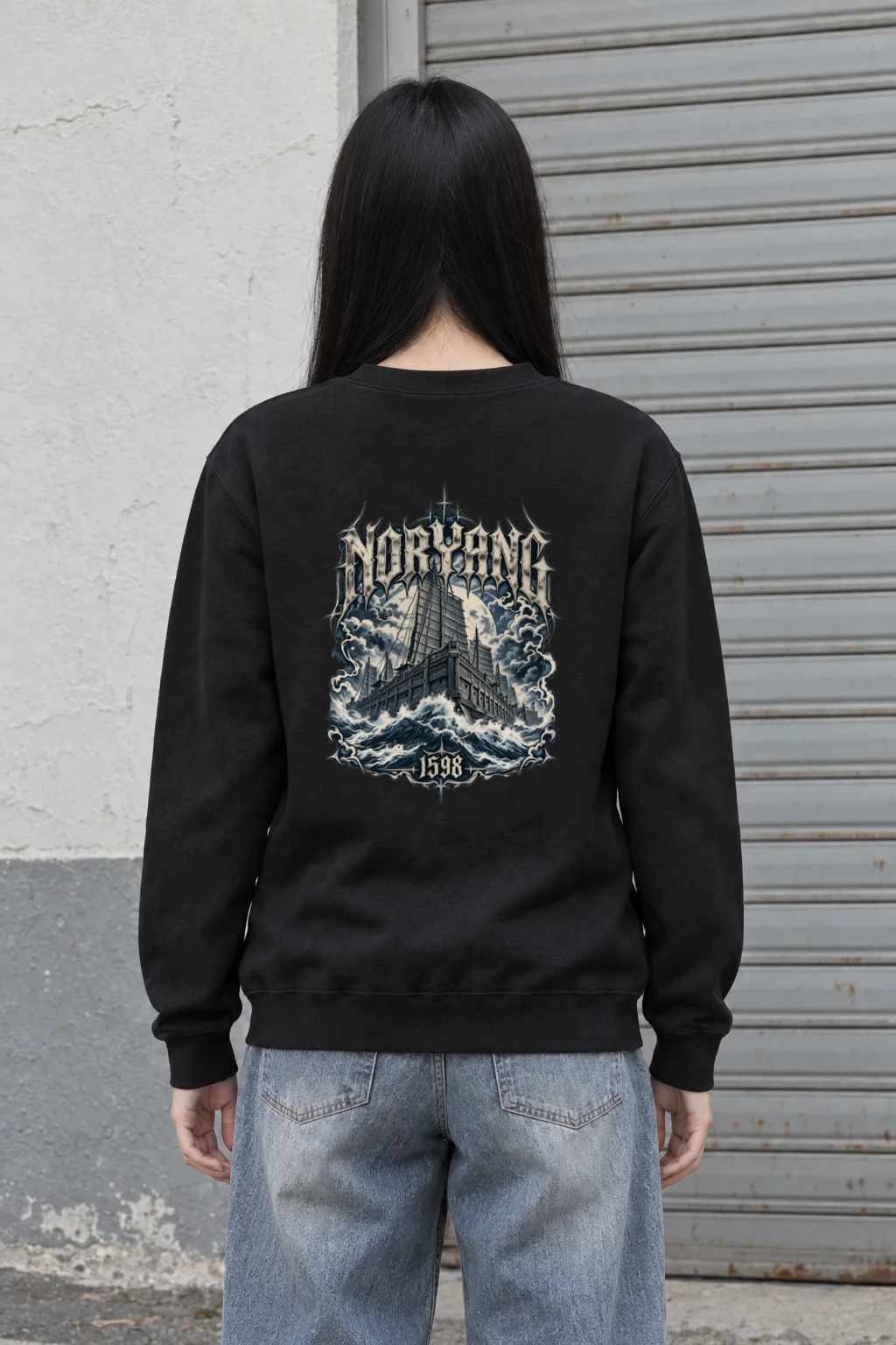 "Noryang 1598" Heavy Blend Unisex Crewneck Sweatshirt