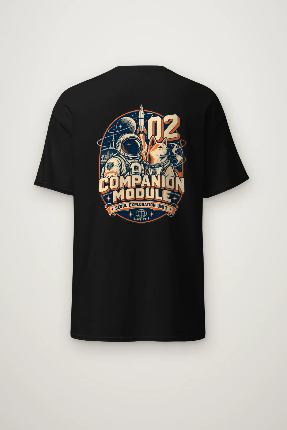 "Companion Module Seoul Exploration" Heavyweight Unisex Crewneck T-shirt