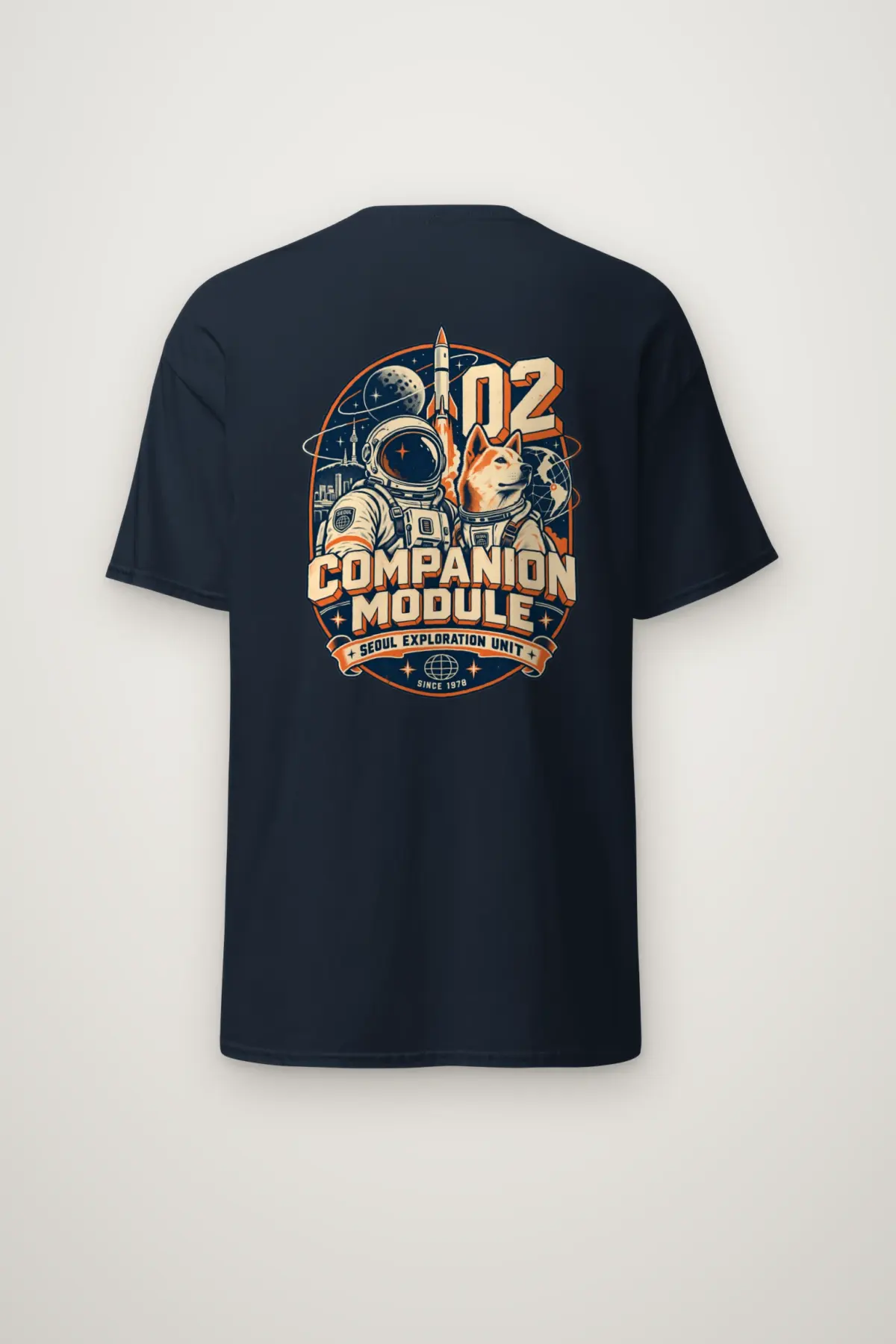 "Companion Module Seoul Exploration" Heavyweight Unisex Crewneck T-shirt