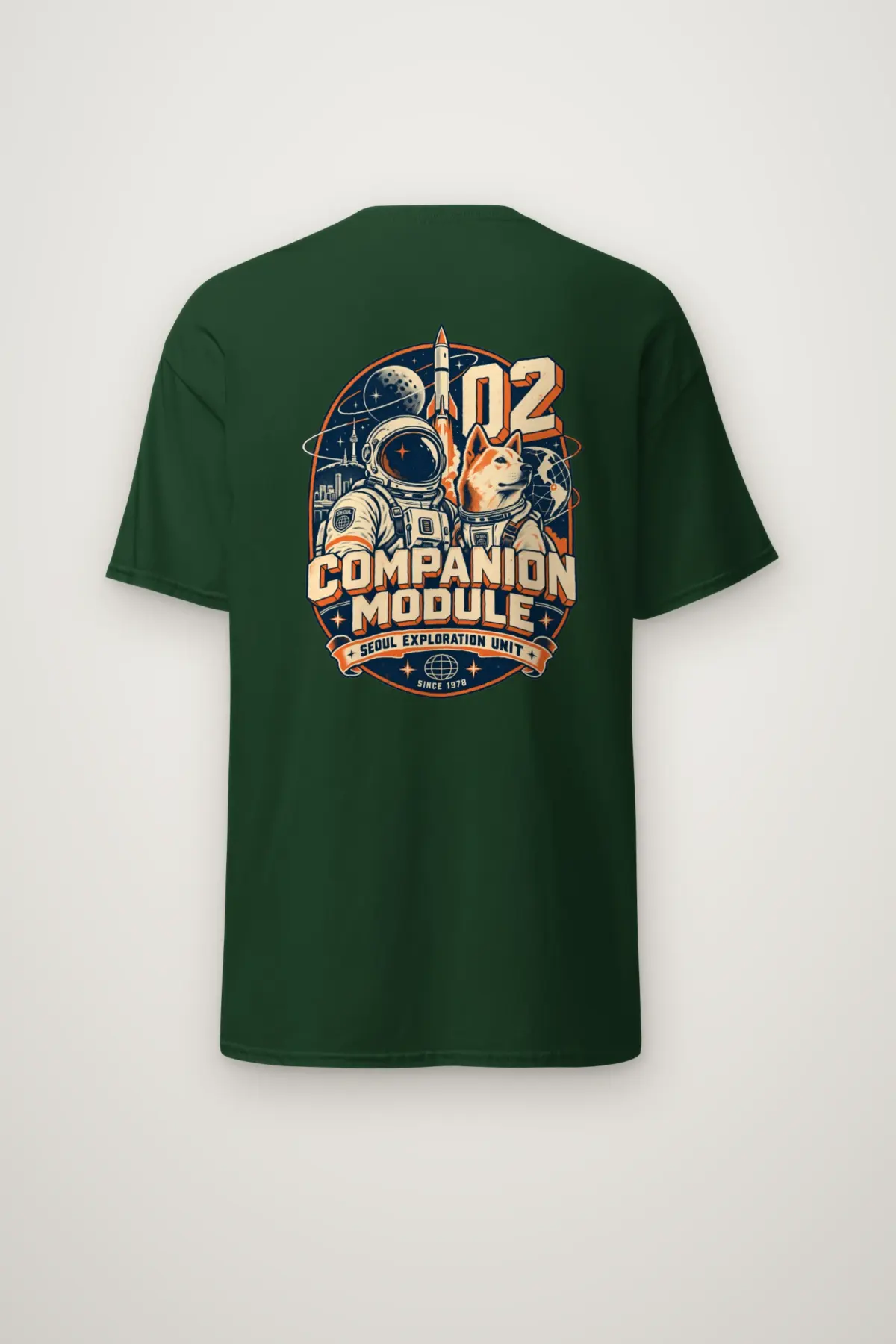"Companion Module Seoul Exploration" Heavyweight Unisex Crewneck T-shirt