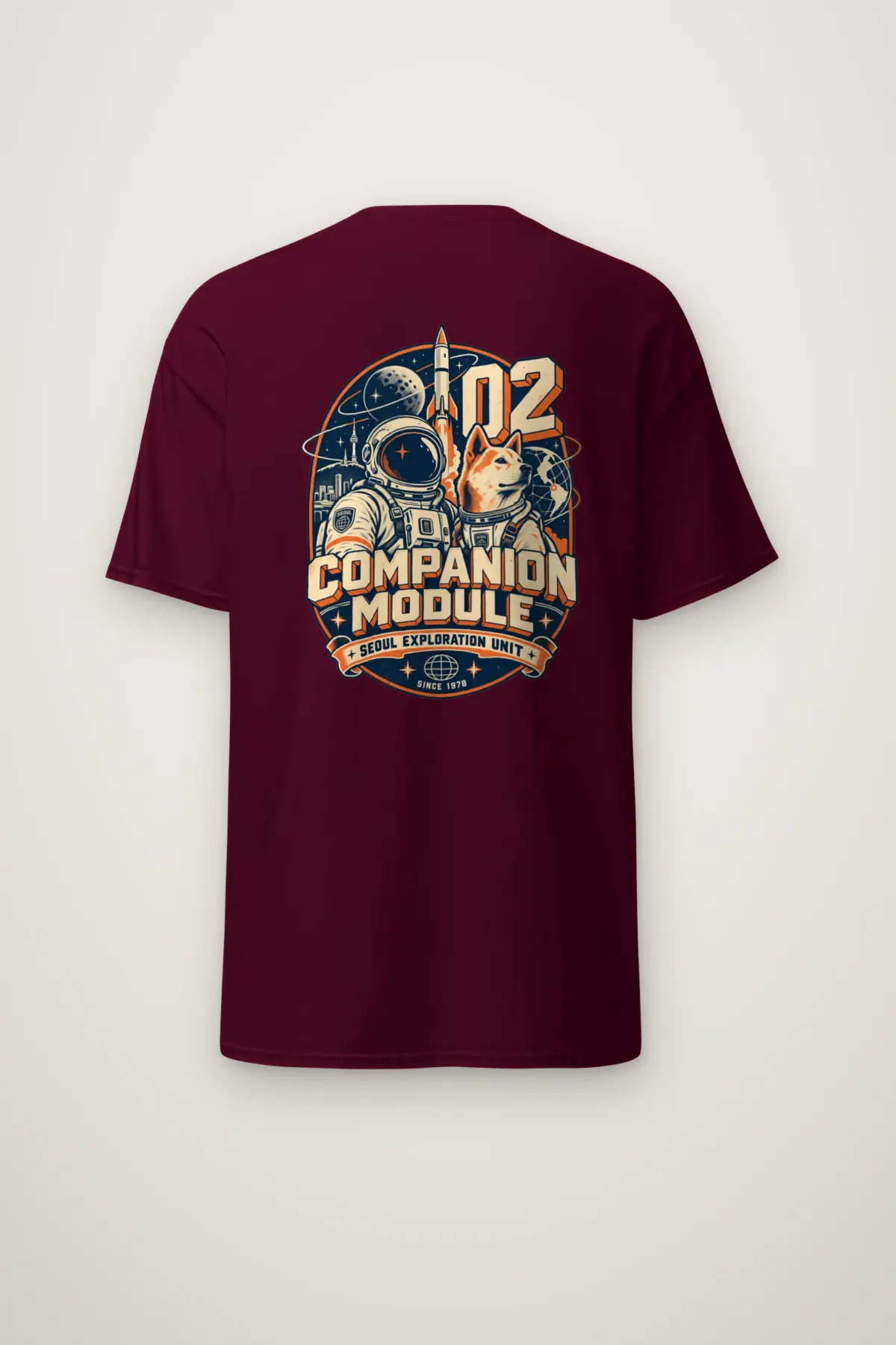 "Companion Module Seoul Exploration" Heavyweight Unisex Crewneck T-shirt