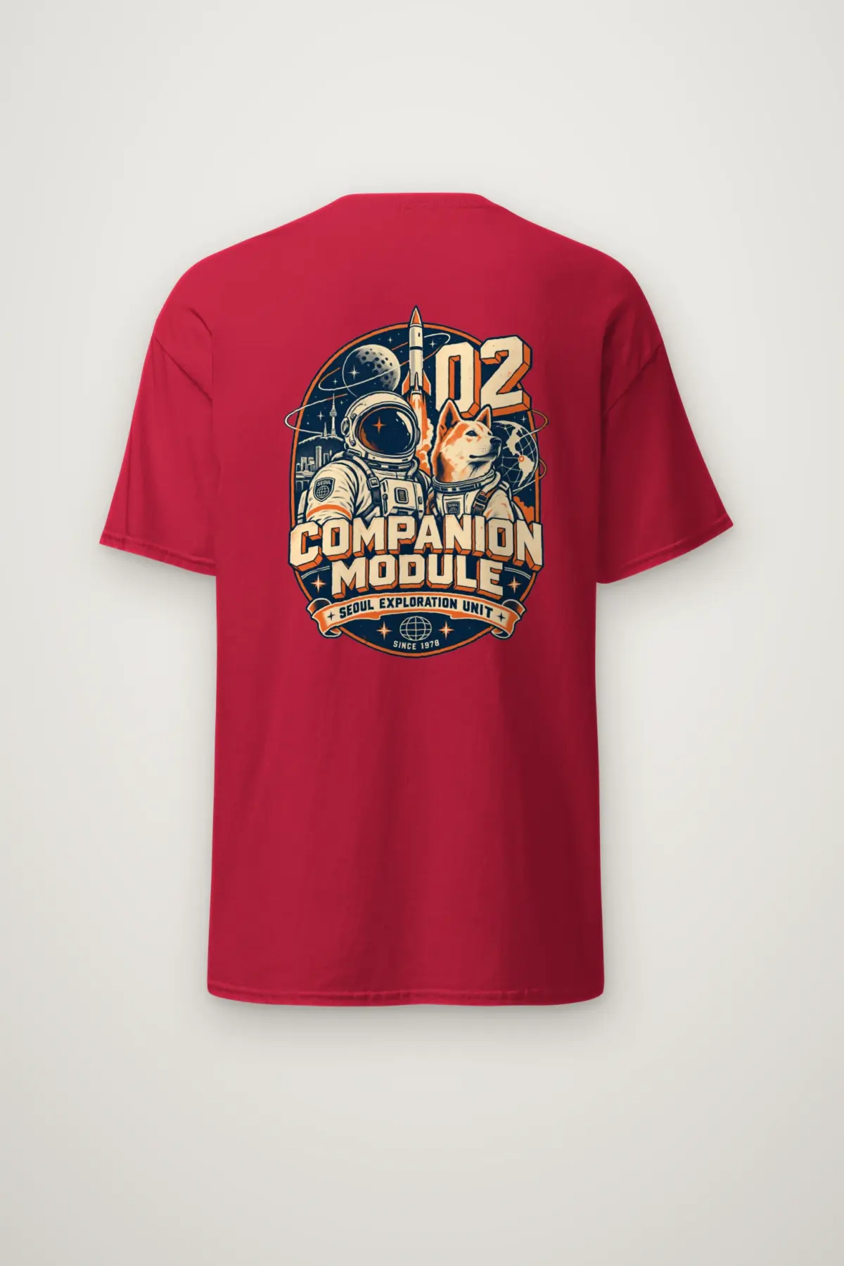 "Companion Module Seoul Exploration" Heavyweight Unisex Crewneck T-shirt