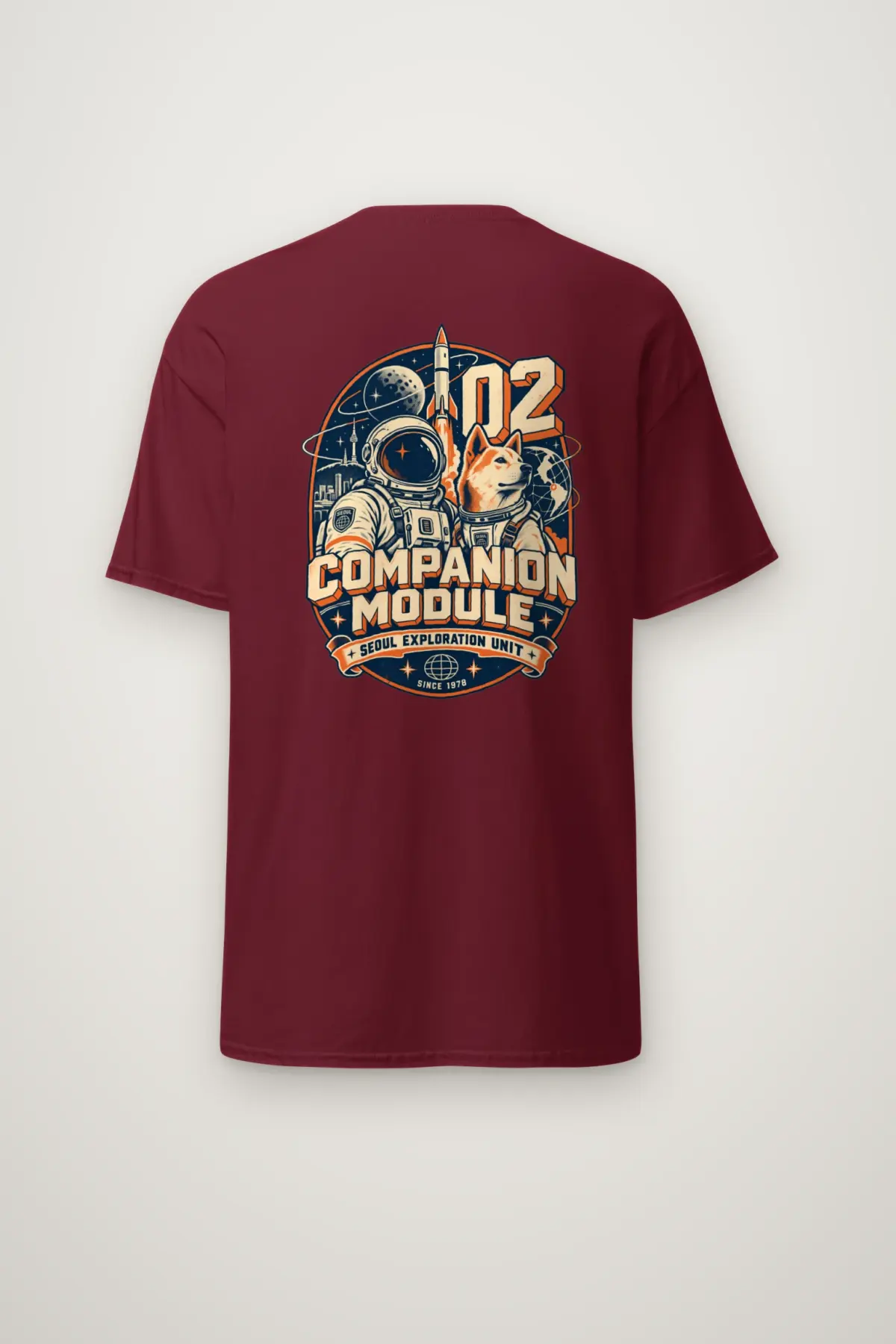 "Companion Module Seoul Exploration" Heavyweight Unisex Crewneck T-shirt