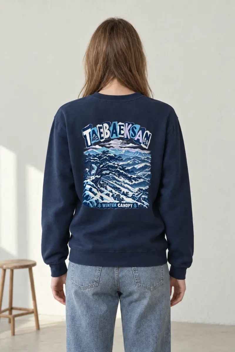 "Taebaeksan Winter Canopy" Heavy Blend Unisex Crewneck Sweatshirt