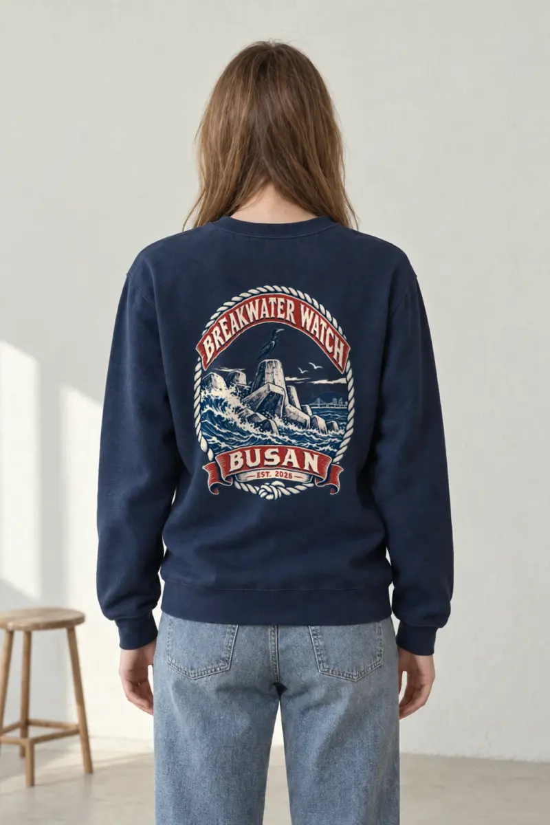 "Breakwater Watch Busan" Heavy Blend Unisex Crewneck Sweatshirt