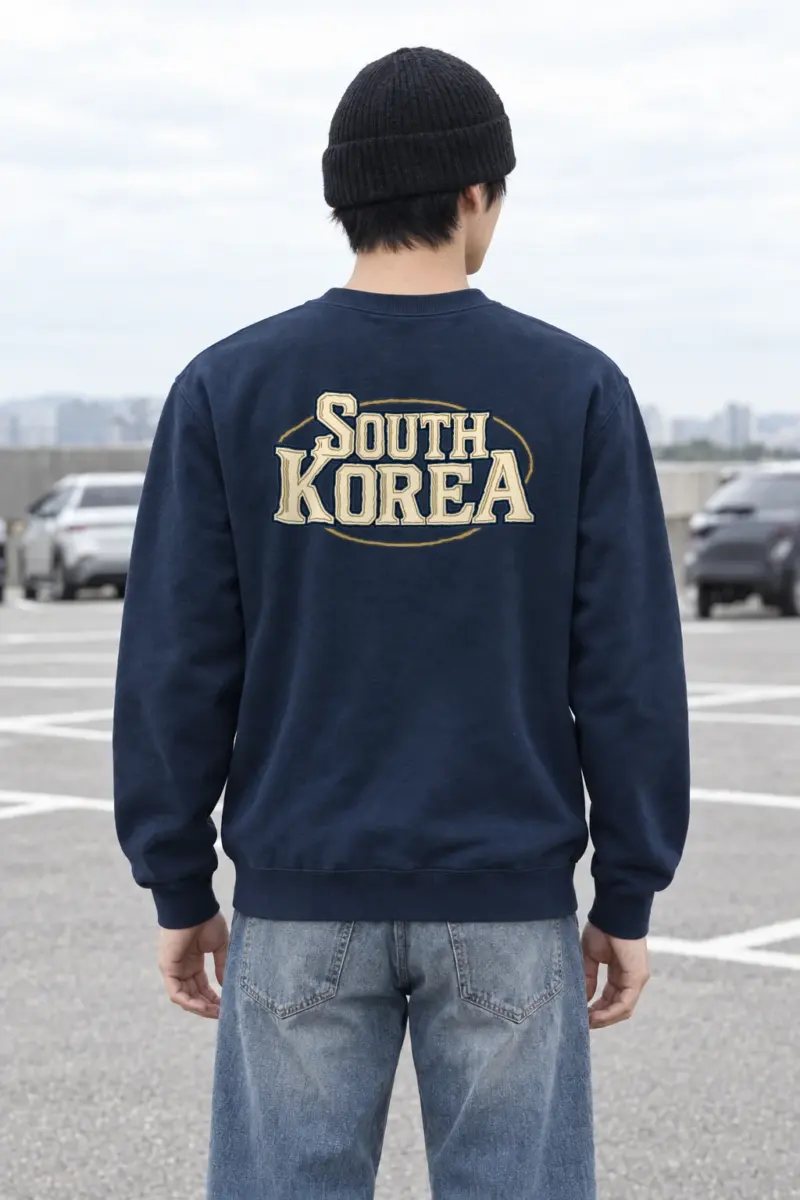 "South Korea Collegiate" Heavy Blend Unisex Crewneck Sweatshirt
