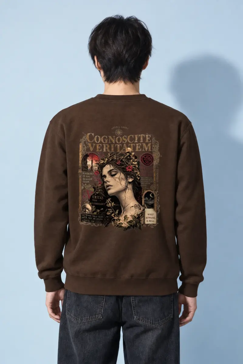 "Veritas Vos Liberabit" Heavy Blend Unisex Crewneck Sweatshirt