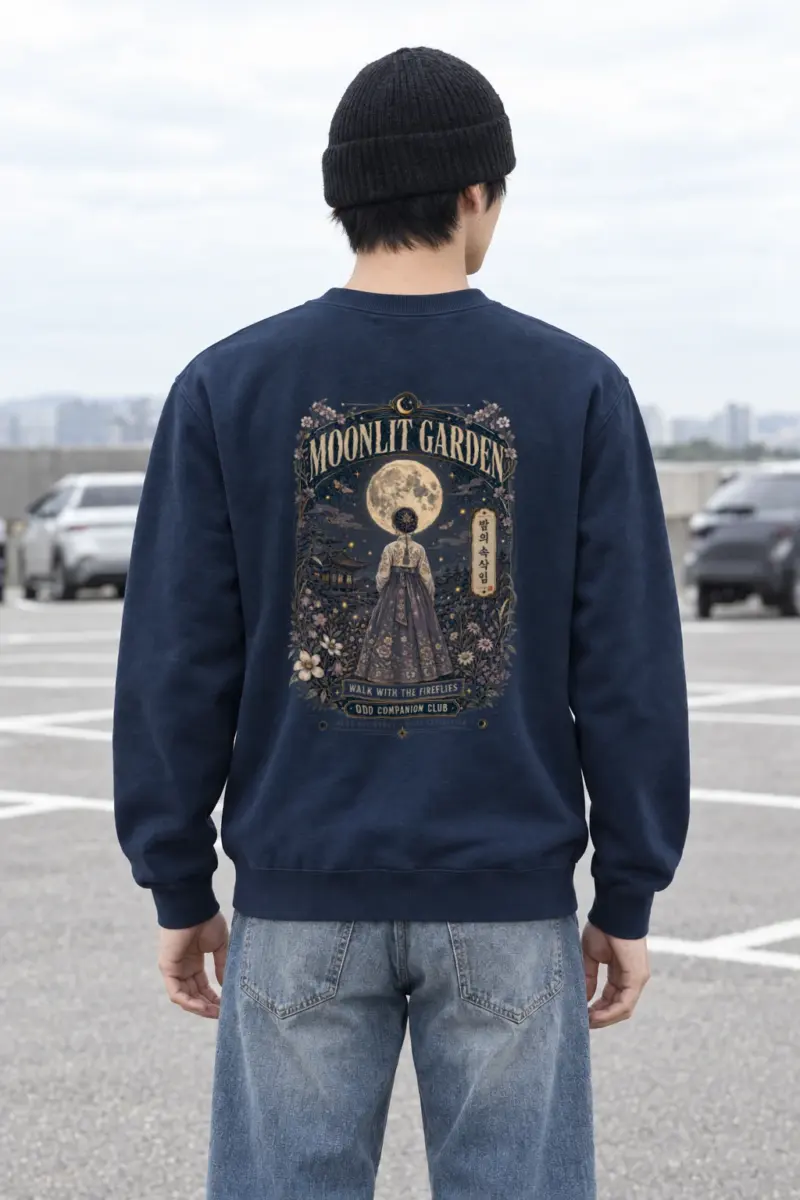 "Moonlit Garden" Heavy Blend Unisex Crewneck Sweatshirt