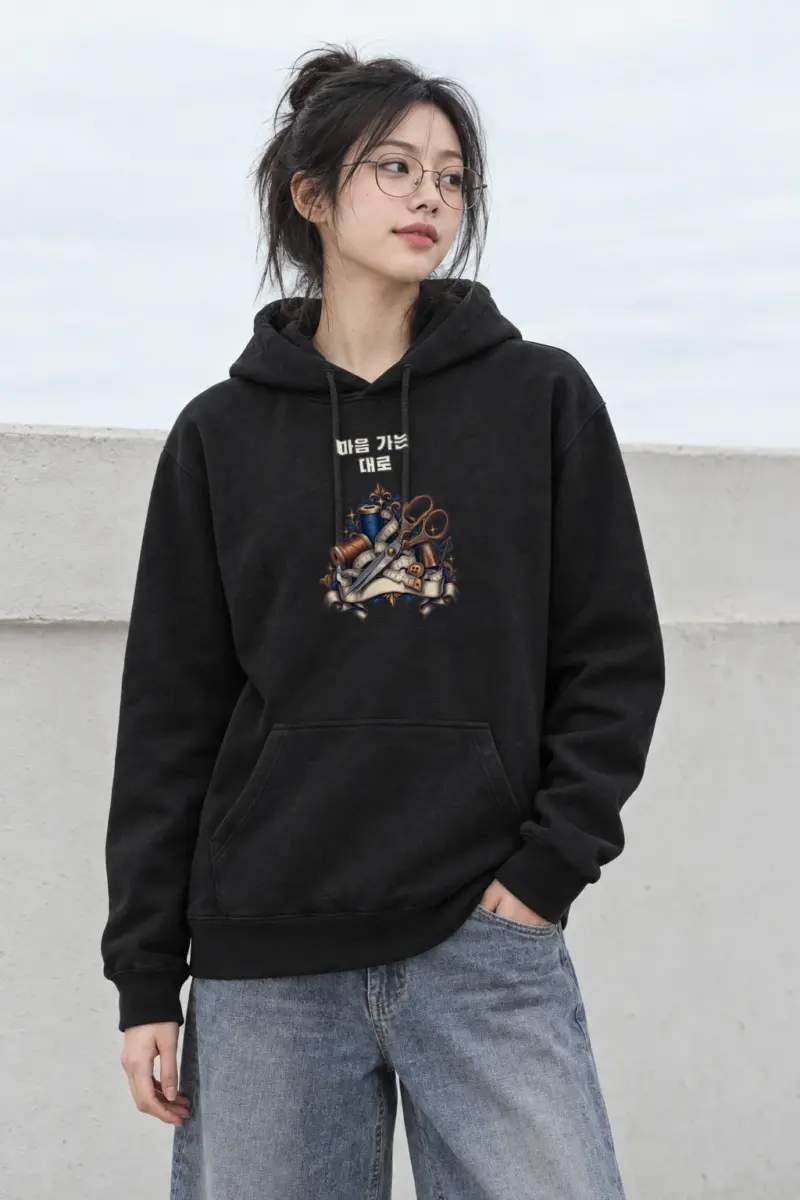 "마음 가는 대로" Heavy Blend Unisex Pullover Hoodie