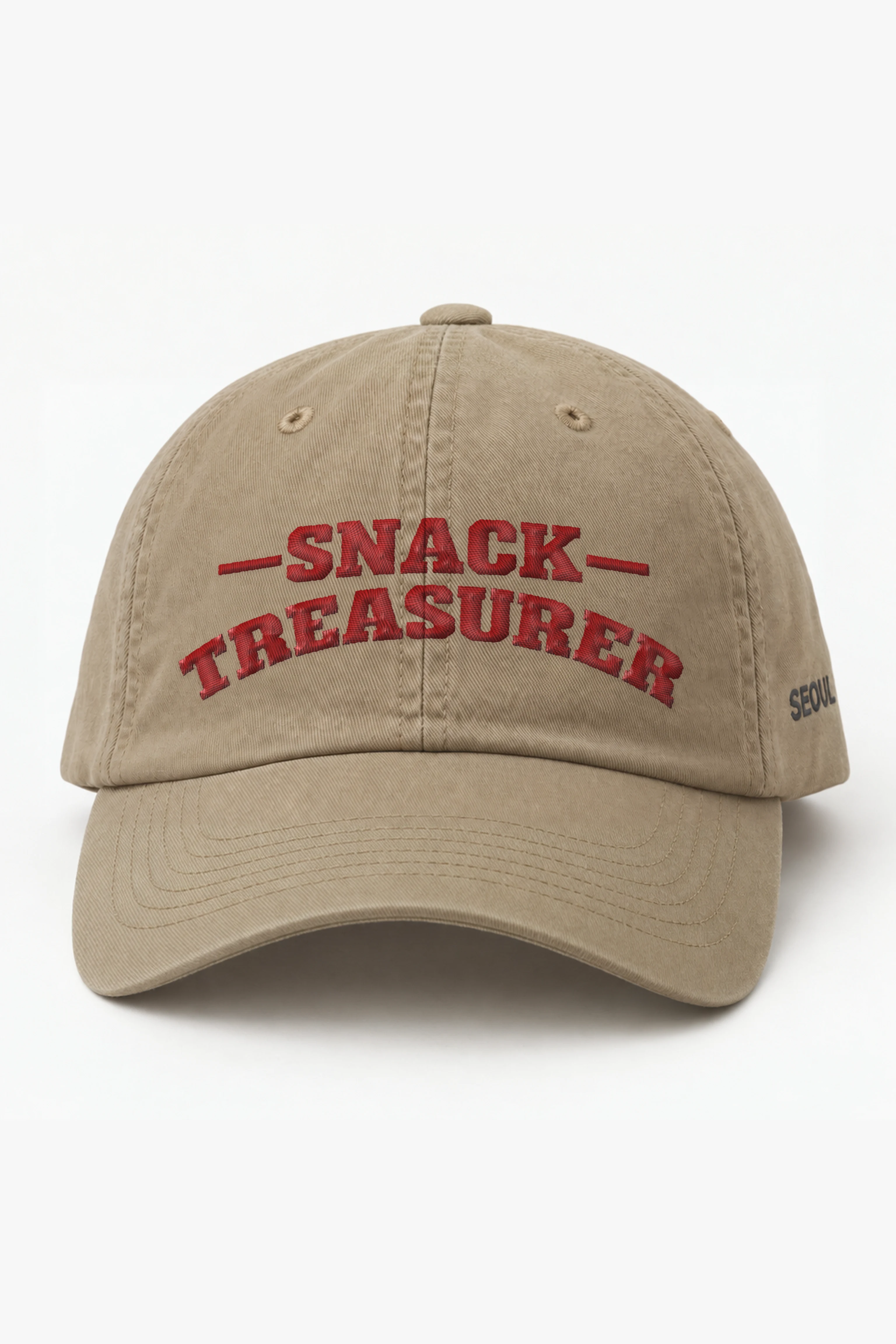 "Snack Treasurer" Classic Dad Hat · Embroidered — khaki/cap-front