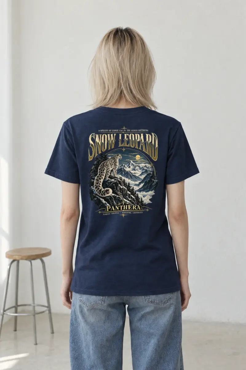 "Snow Leopard" Heavyweight Unisex Crewneck T-shirt