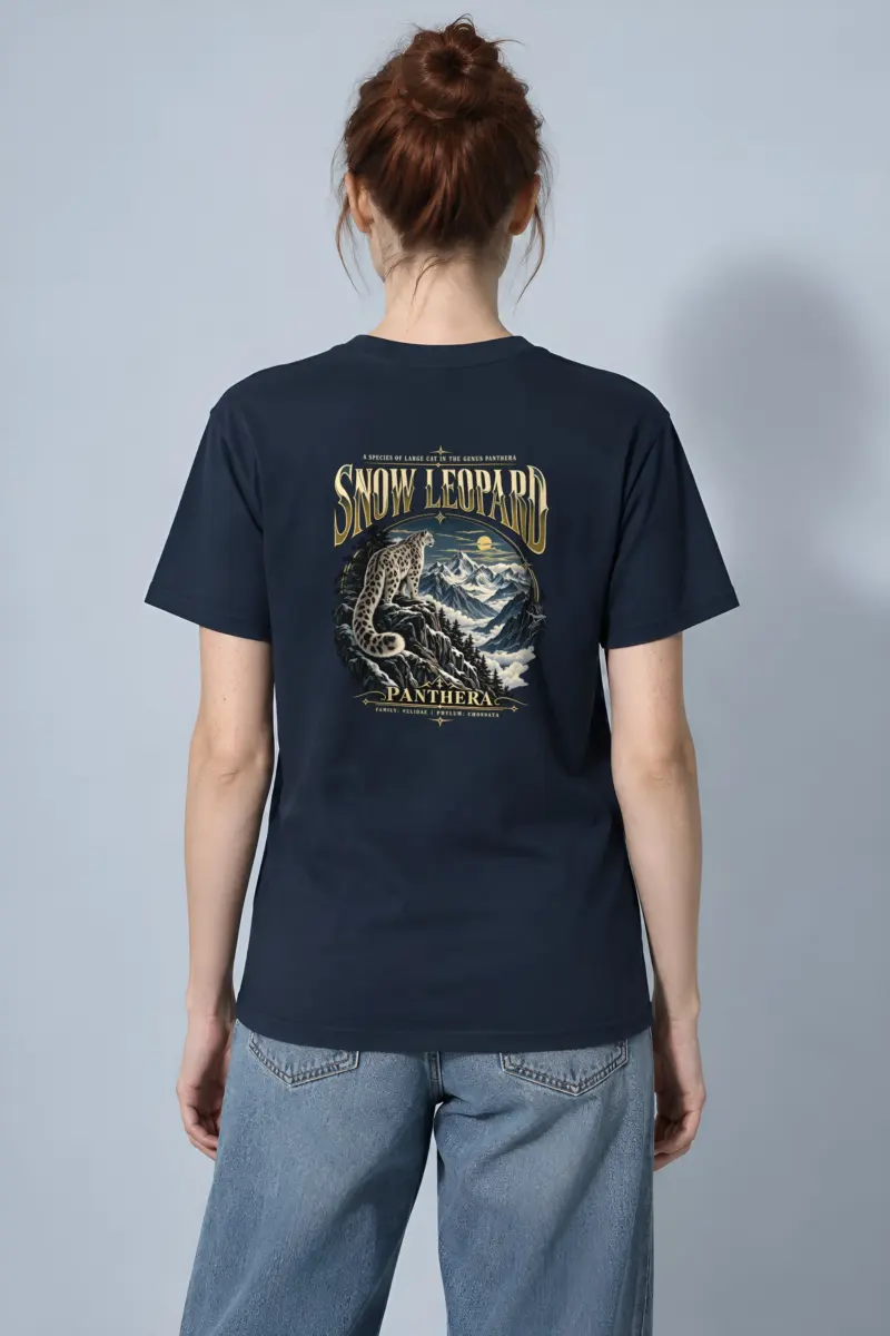 "Snow Leopard" Heavyweight Unisex Crewneck T-shirt