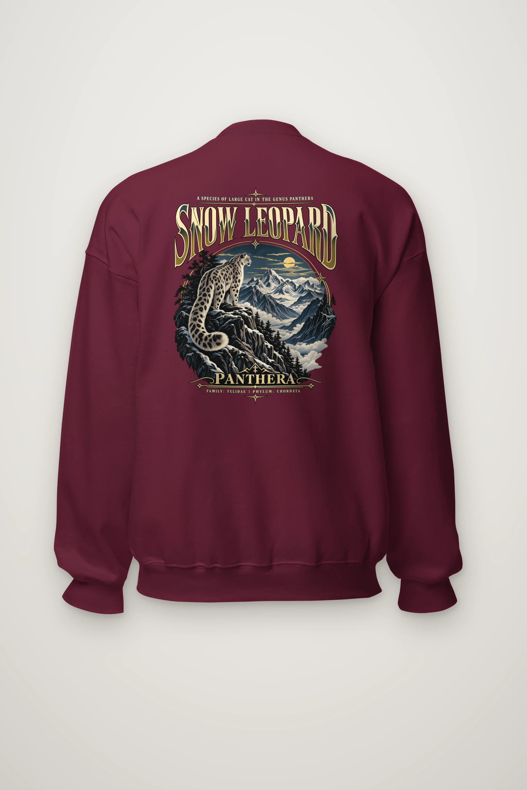 "Snow Leopard Panorama" Heavy Blend Unisex Crewneck Sweatshirt