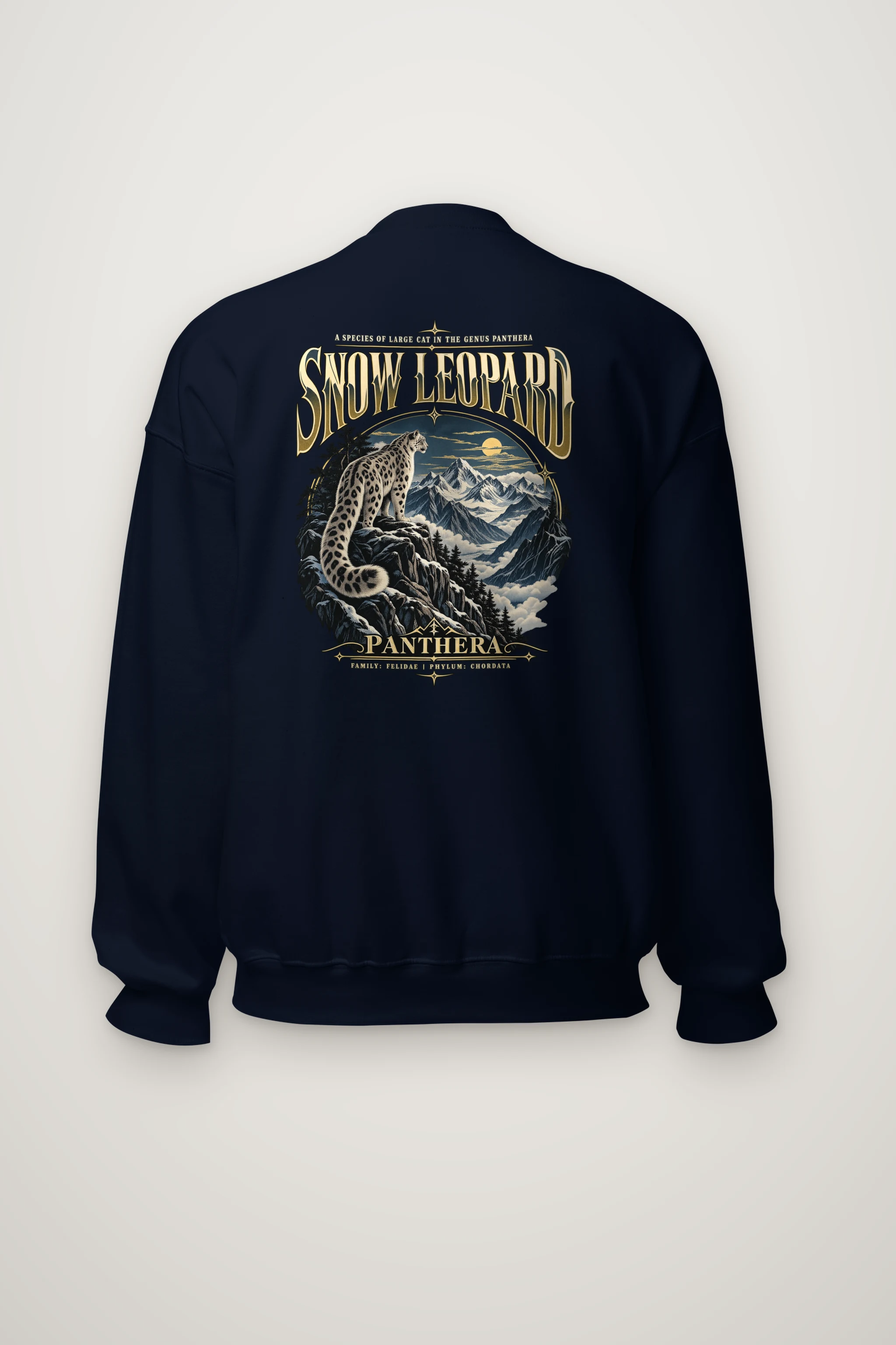 "Snow Leopard Panorama" Heavy Blend Unisex Crewneck Sweatshirt