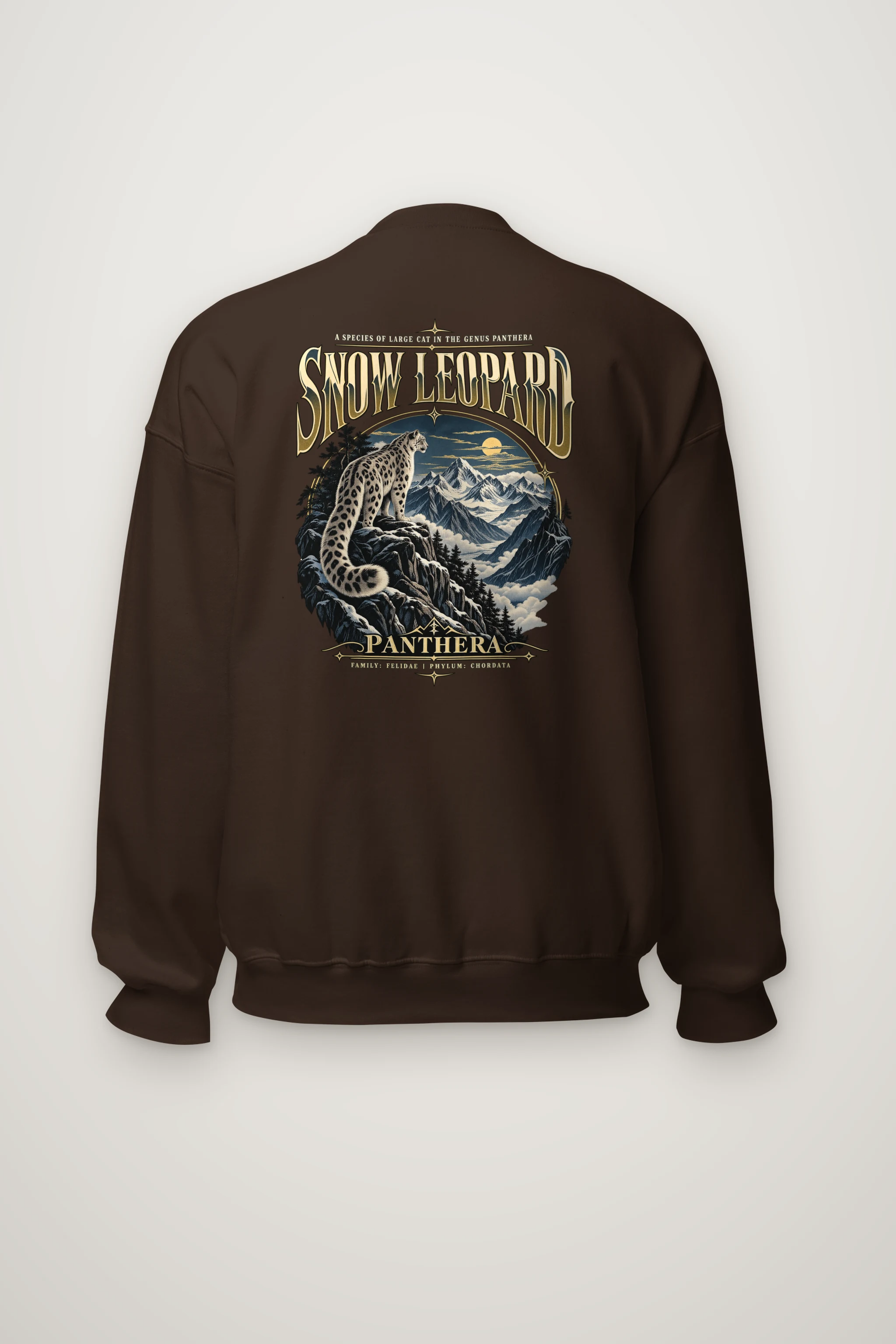 "Snow Leopard Panorama" Heavy Blend Unisex Crewneck Sweatshirt