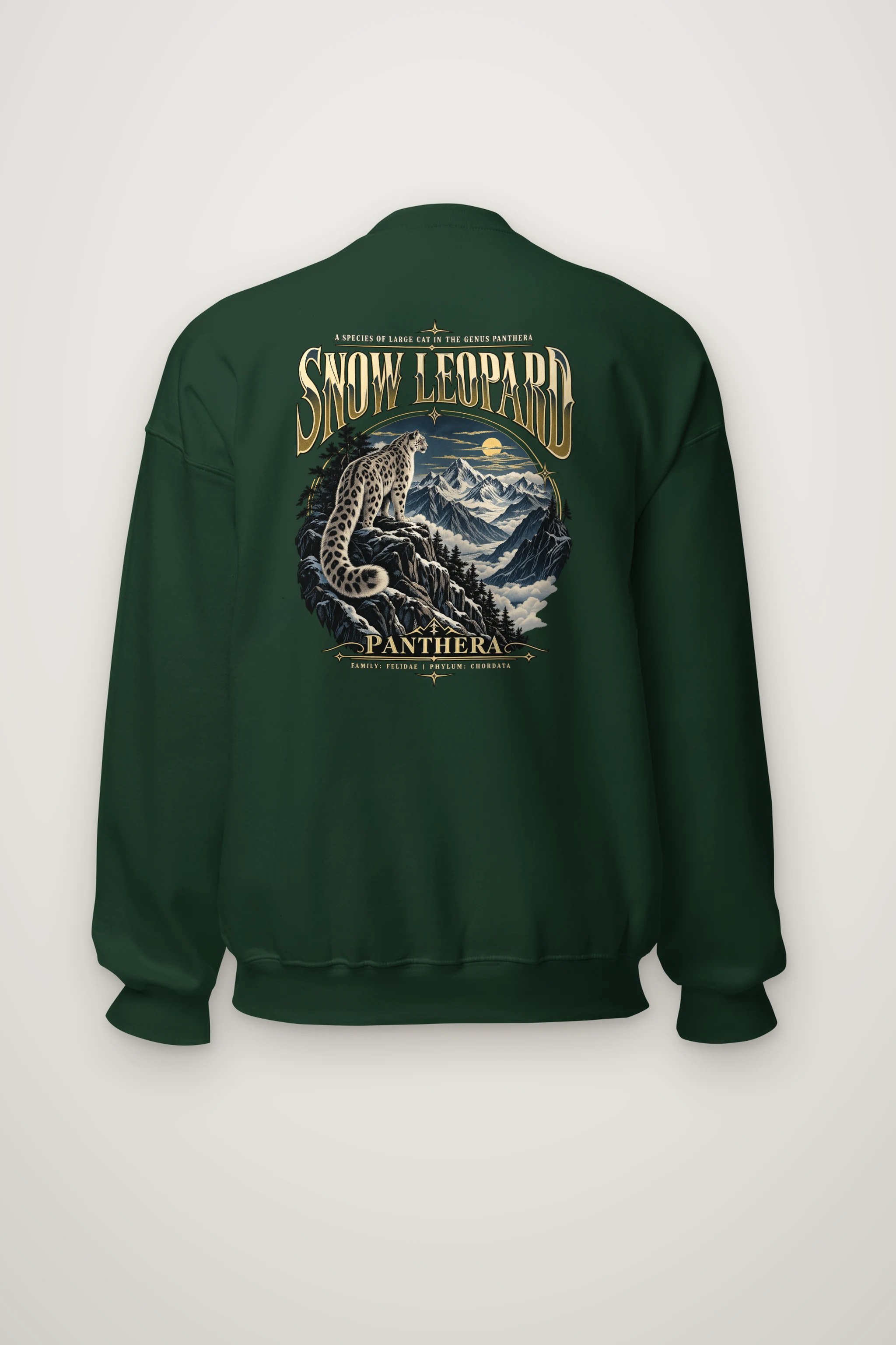 "Snow Leopard Panorama" Heavy Blend Unisex Crewneck Sweatshirt