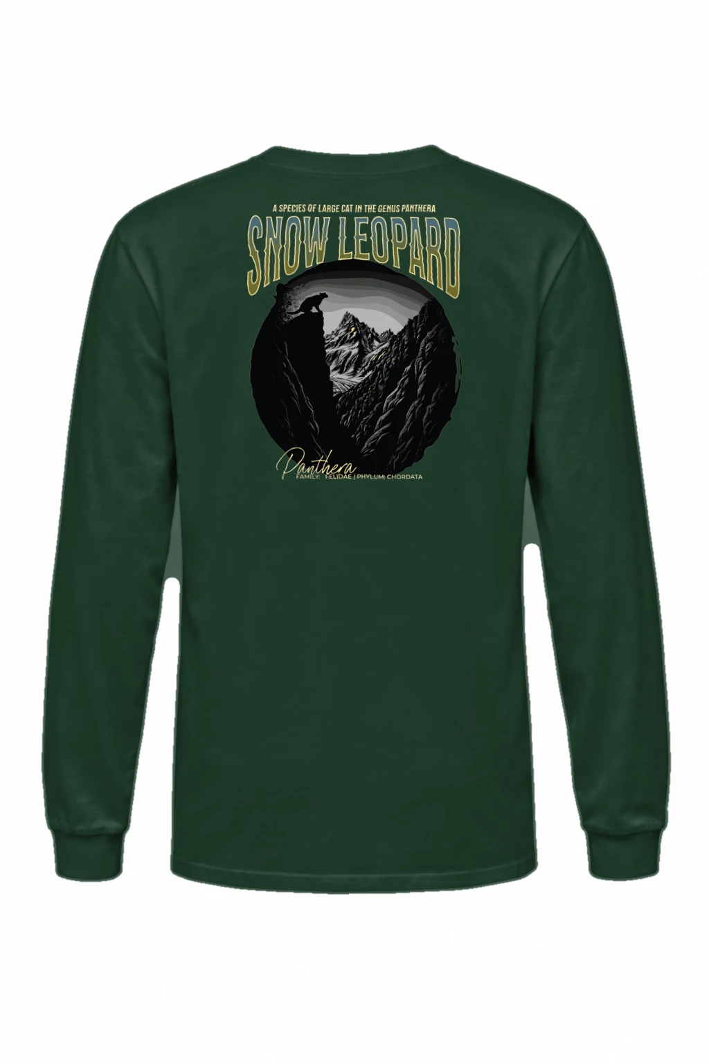 "Snow Leopard Panthera" Unisex Longsleeve T-shirt | Gildan 2400
